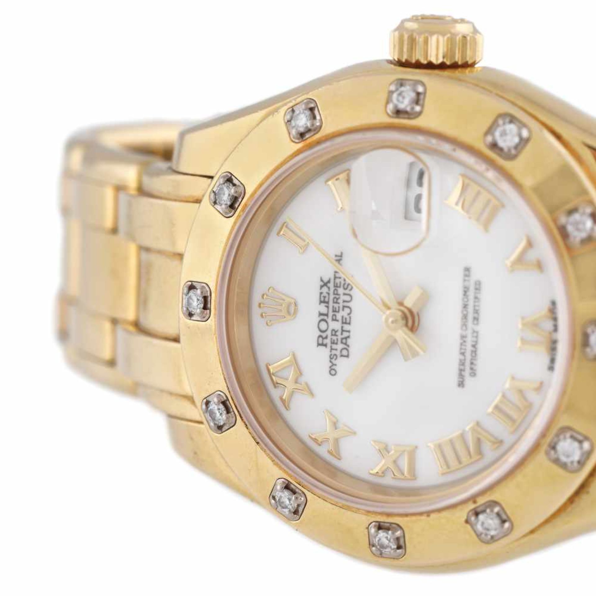 Rolex Datejust bracelet watch, gold, women, decorated with diamonds, provenance documents and origin - Bild 2 aus 5