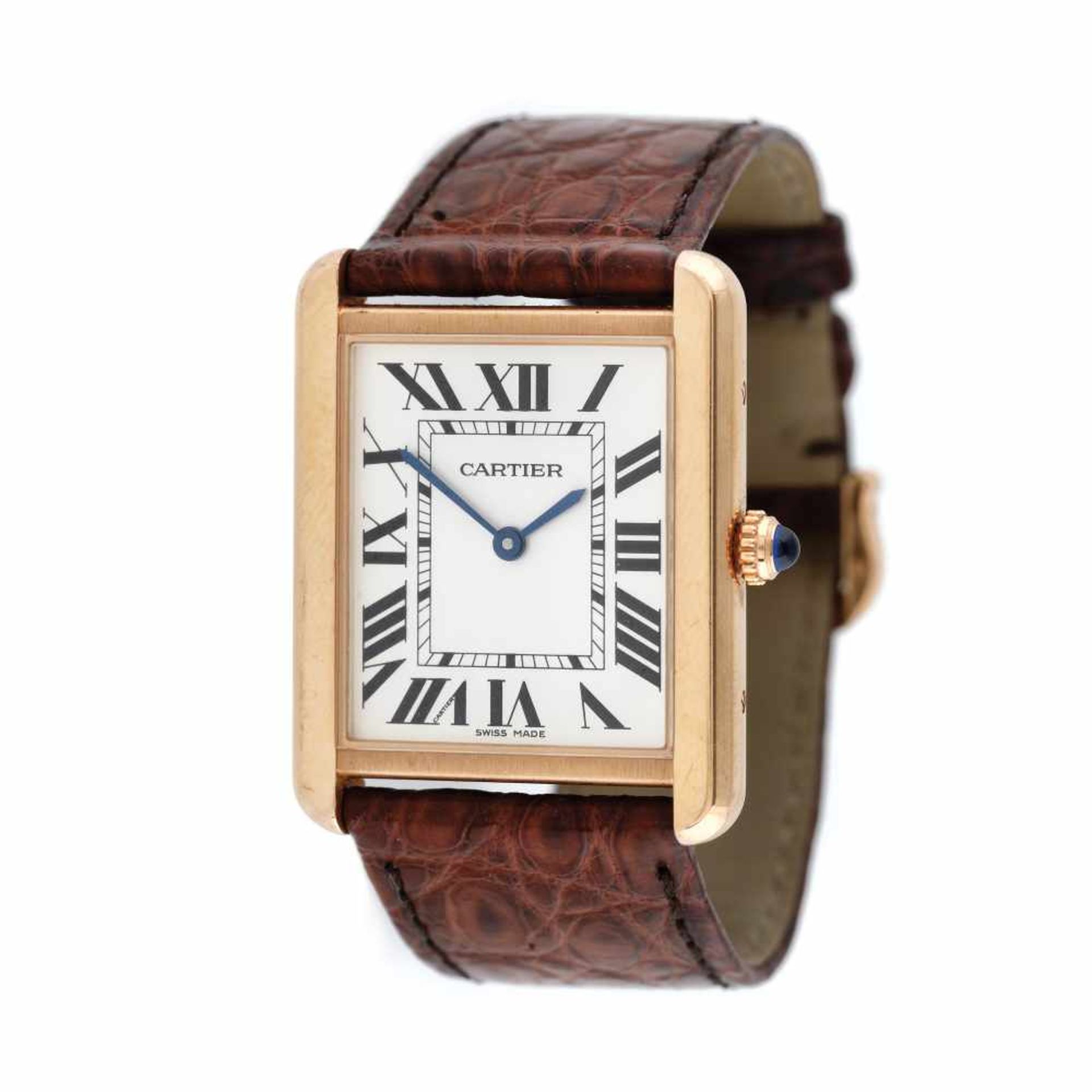 Cartier Tank Solo wristwatch, gold and steel, women, provenance documents and original box