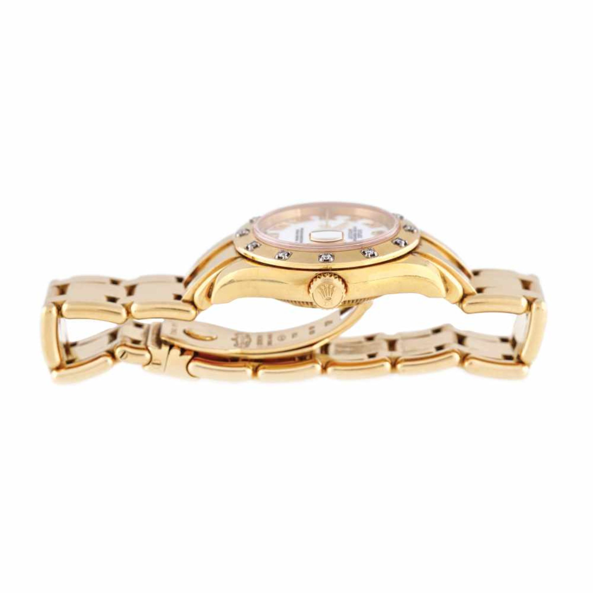 Rolex Datejust bracelet watch, gold, women, decorated with diamonds, provenance documents and origin - Bild 3 aus 5