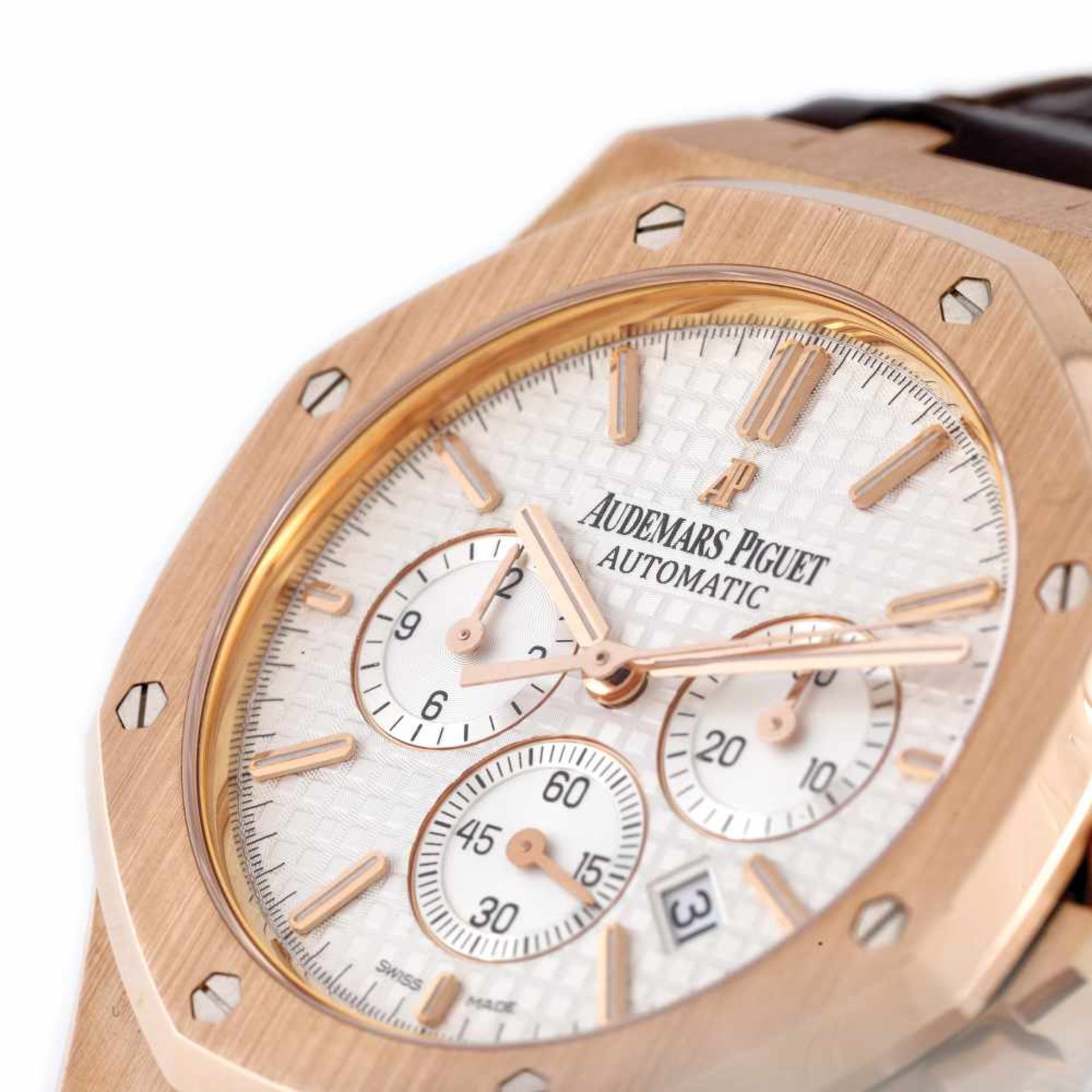 Audemars Piguet Royal Oak Chronograph wristwatch, rose gold, men - Bild 5 aus 5