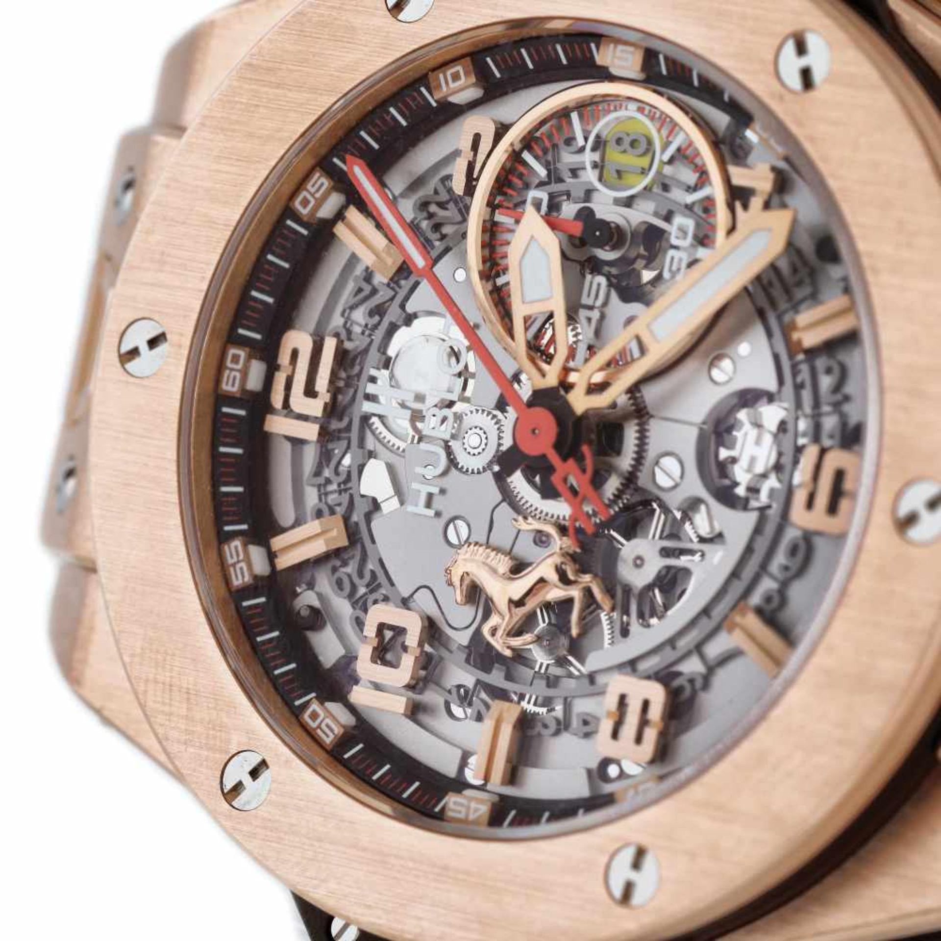 Hublot Ferrari Unico wristwatch, gold and titan, men, limited edition, 500/500 - Bild 2 aus 4