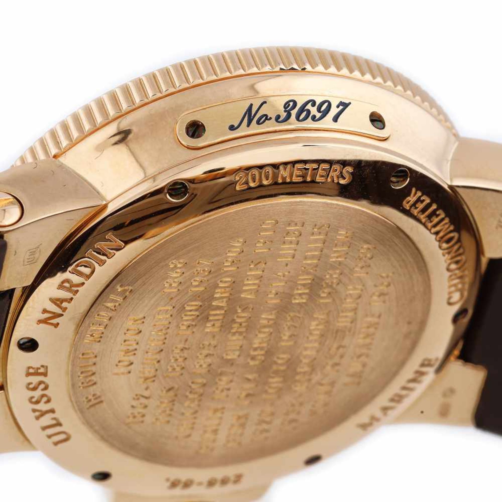 Ulysse Nardin Maxi Marine Chronometer wristwatch, rose gold, men, provenance documents - Bild 2 aus 3