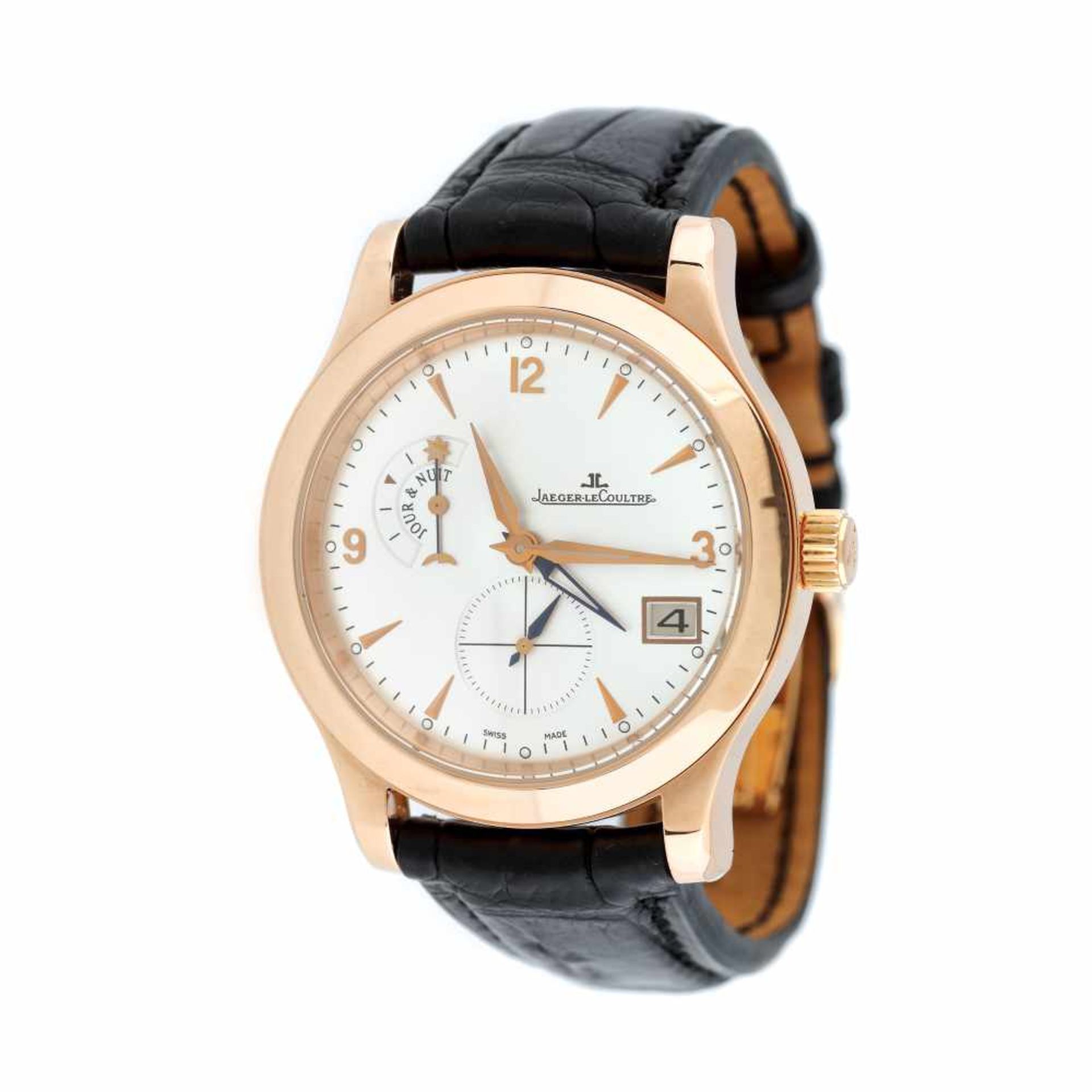 Jaeger-LeCoultre Master Control wristwatch, rose gold, men, provenance documents and original box