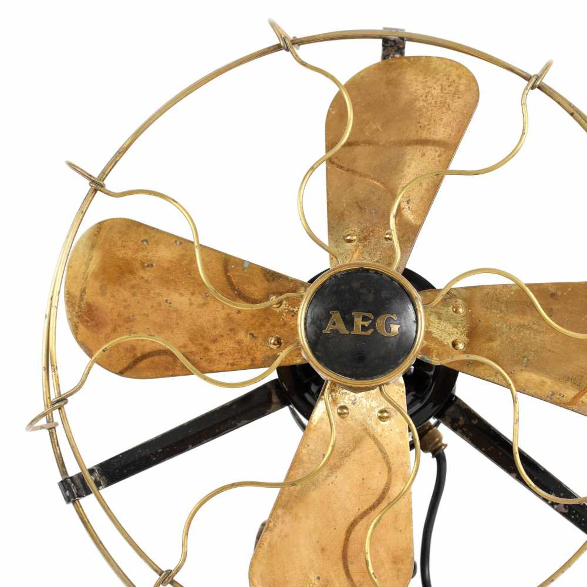 Vintage AEG fan in Art Deco style, designed by Peter Behrens, early 20th century - Bild 2 aus 3