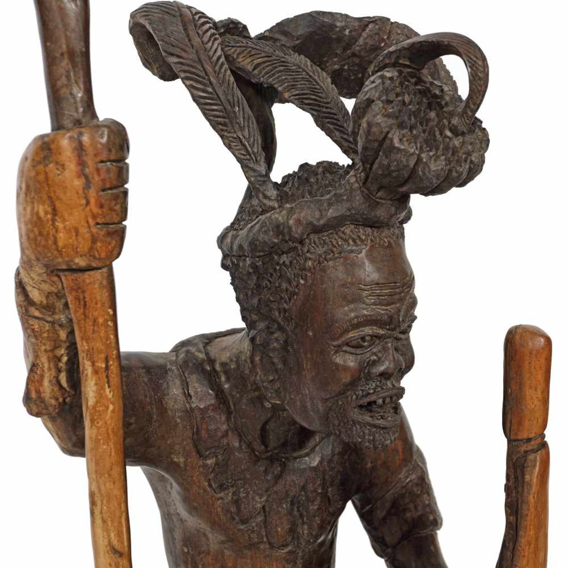 Decorative statuette depicting an aboriginal, middle 20th century - Bild 3 aus 3