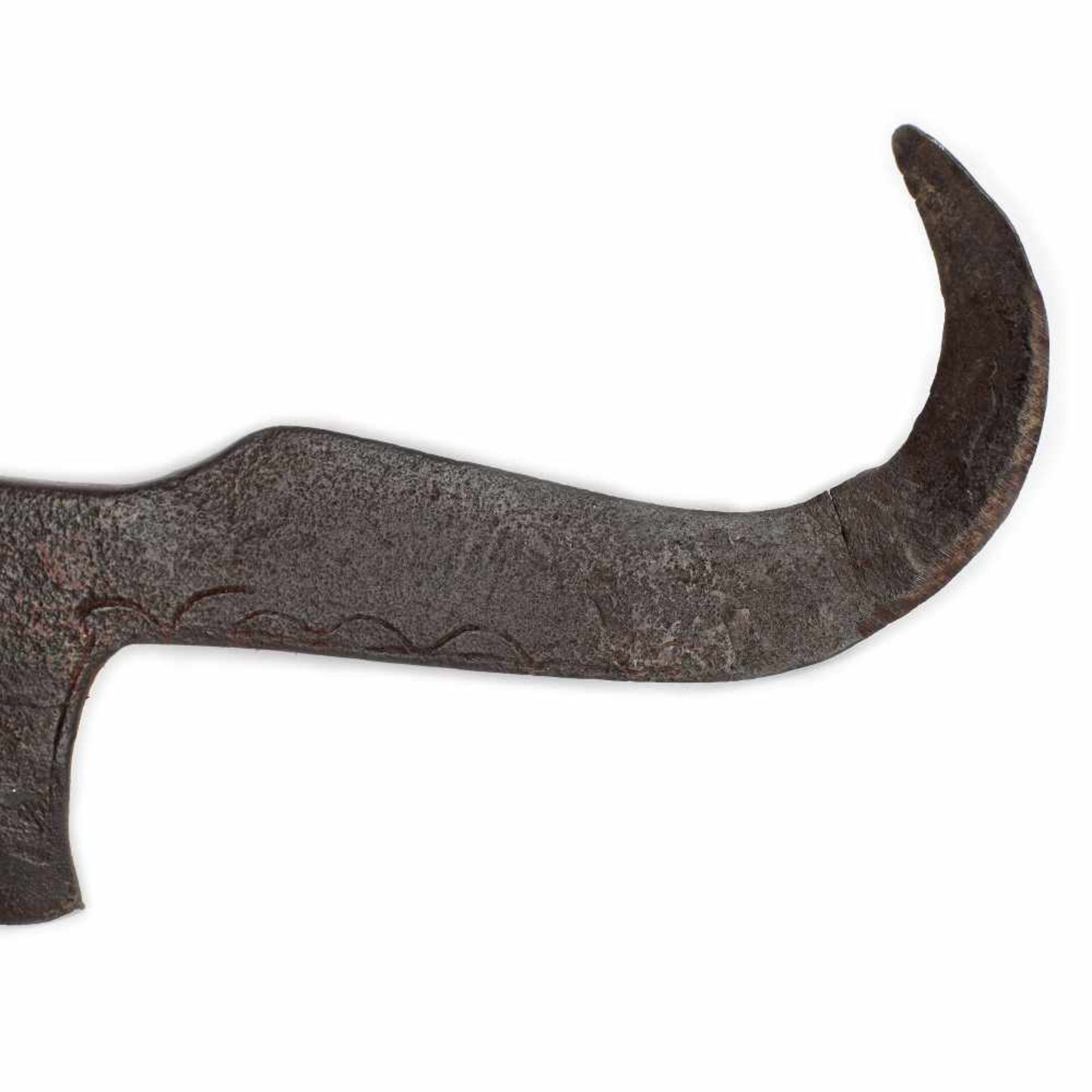 Bronze vine knife, engraved with geometric motifs, 19th century - Bild 2 aus 2