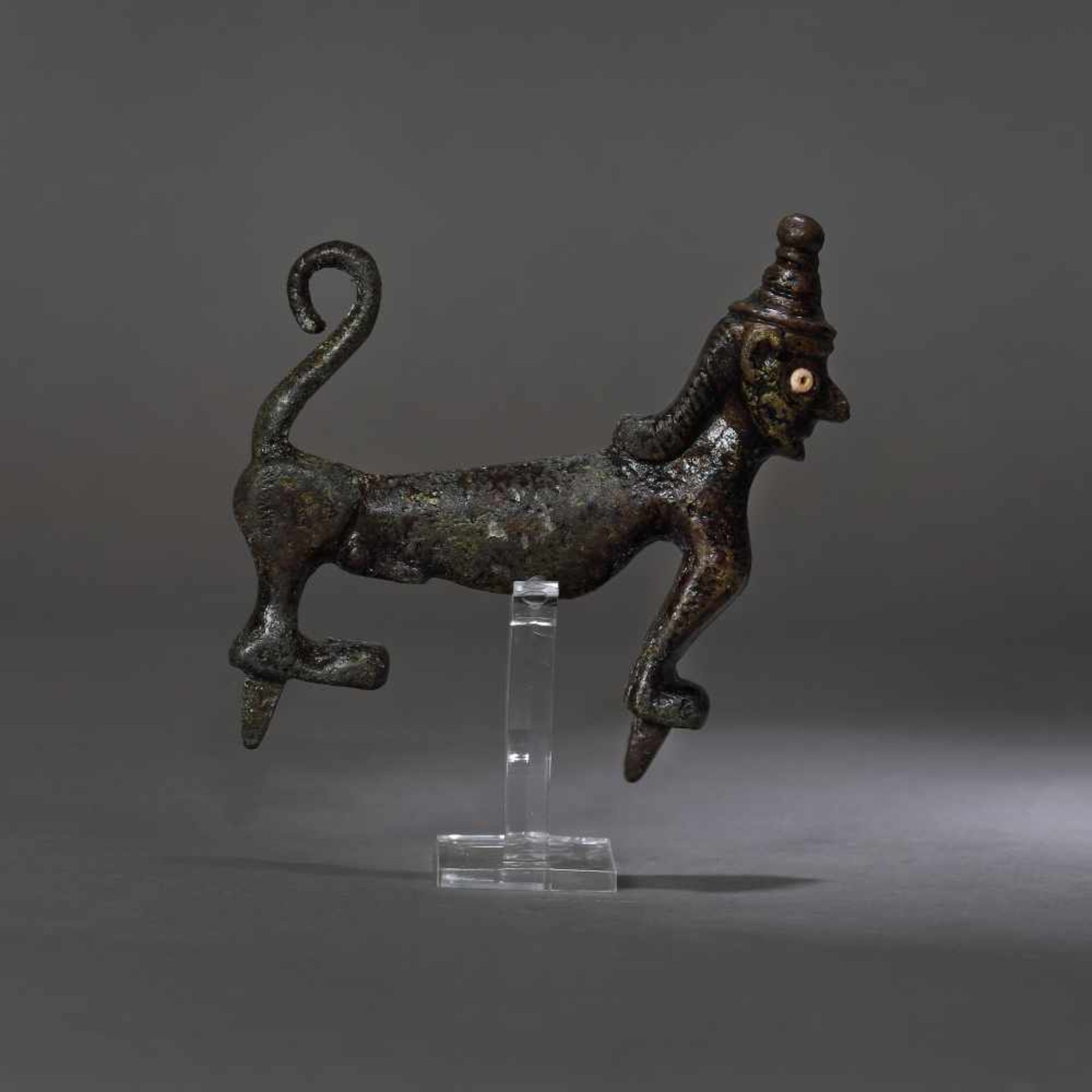 Phoenician bronze statuette, representing a deity, approx. 1200-900 B.C., very rare item