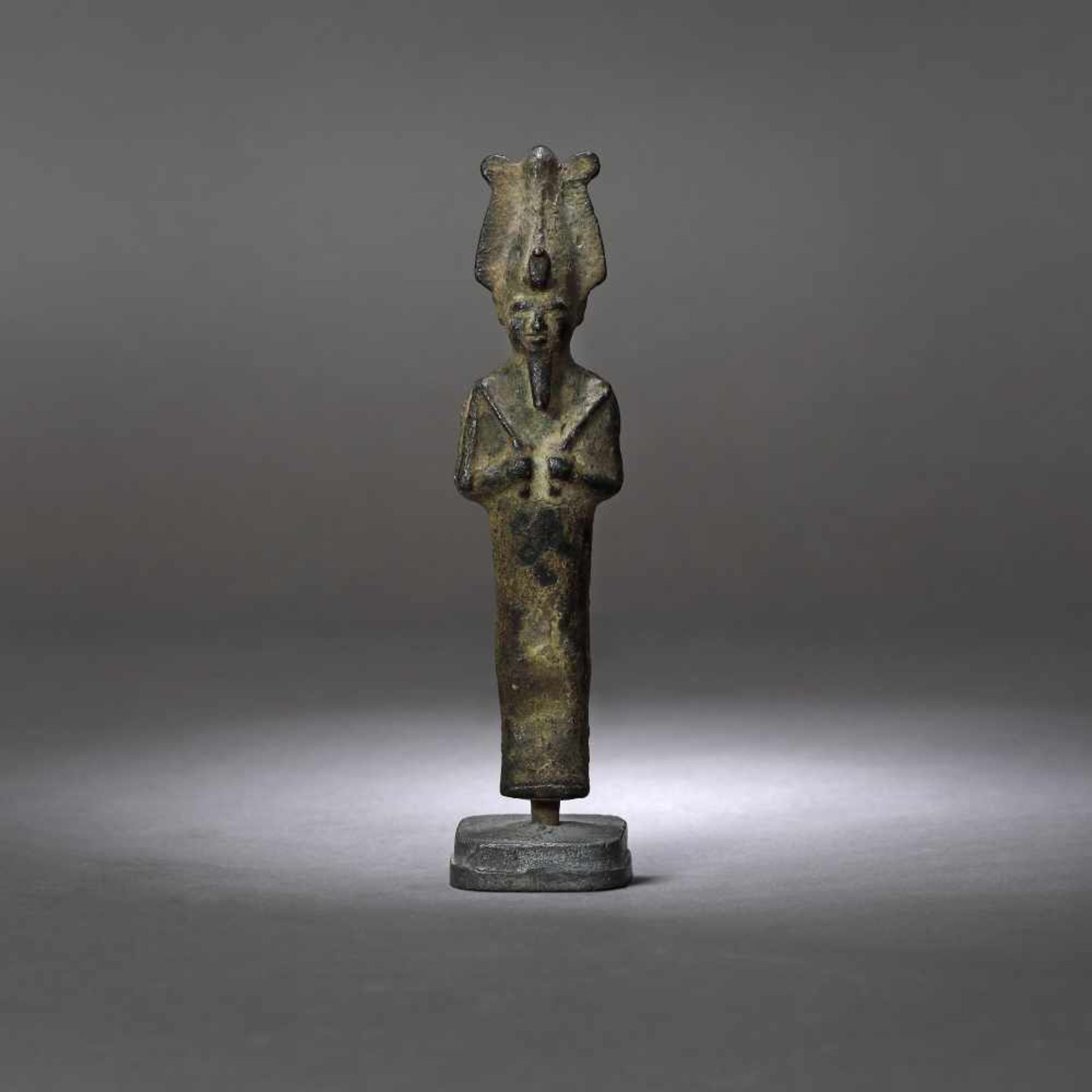 Egyptian bronze statuette, representing Osiris (god of life, afterlife and resurrection), probably t