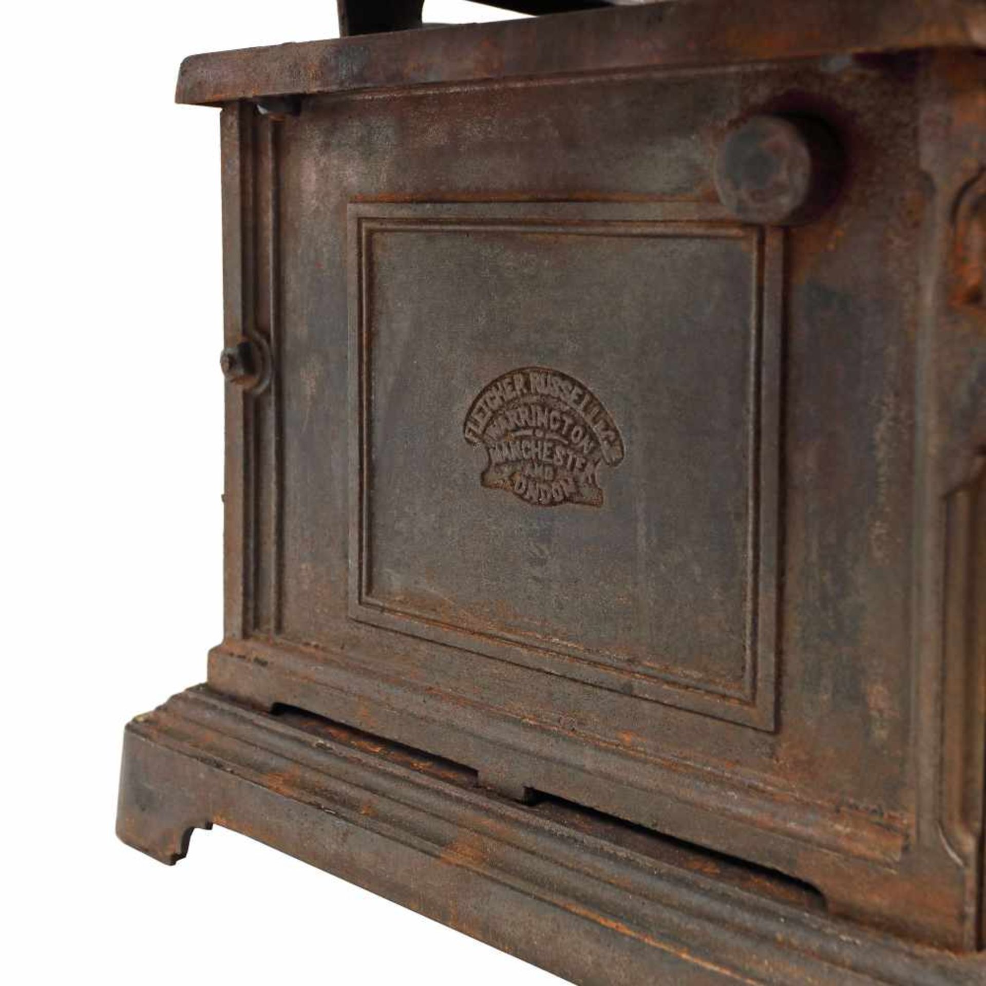 Bronze stove, Fletcher brand, Russel & Co. Ltd., early 20th century - Image 4 of 5