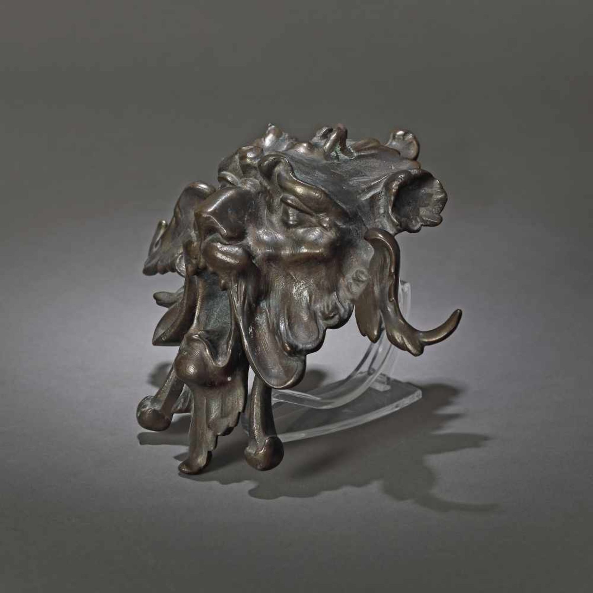 Mascheron - bronze ornament for the gate, probably France, 19th century - Image 2 of 2