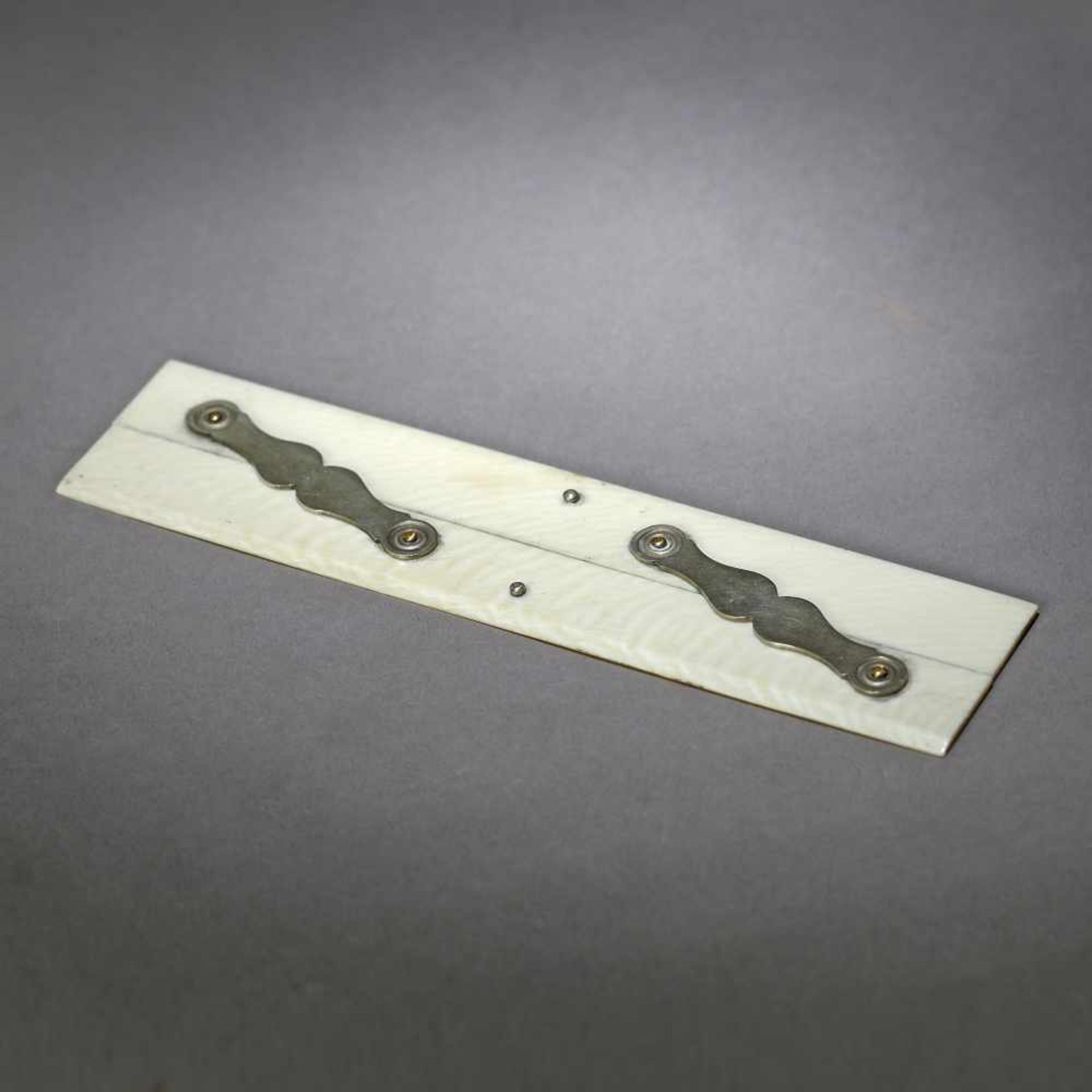 Parallel navigation rulers, ivory, Great Britain, late 19th century, accompanied by a certificate of - Image 2 of 3