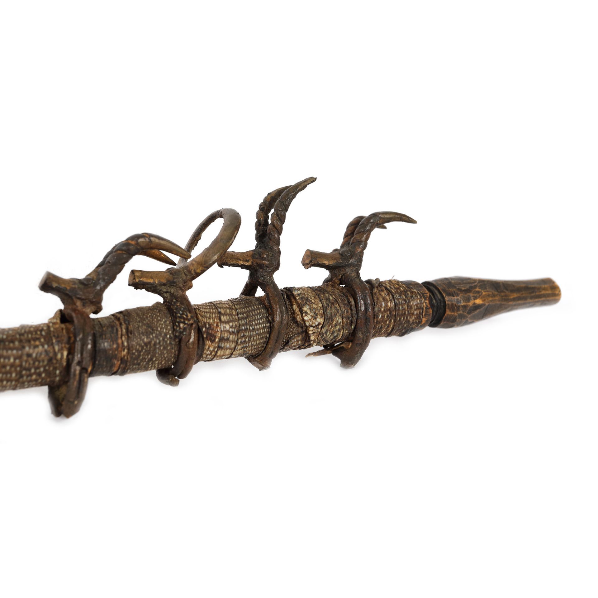 Tribal bronze pipe, Cameroon, middle 20th century - Bild 3 aus 3