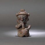 Ceramic figurine depicting a man smoking, Colima culture, Mexico, approx. 2,000 years old, 1st centu
