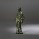 Bronze statuette depicting Athena, the goddess of wisdom, 1st century B.C.