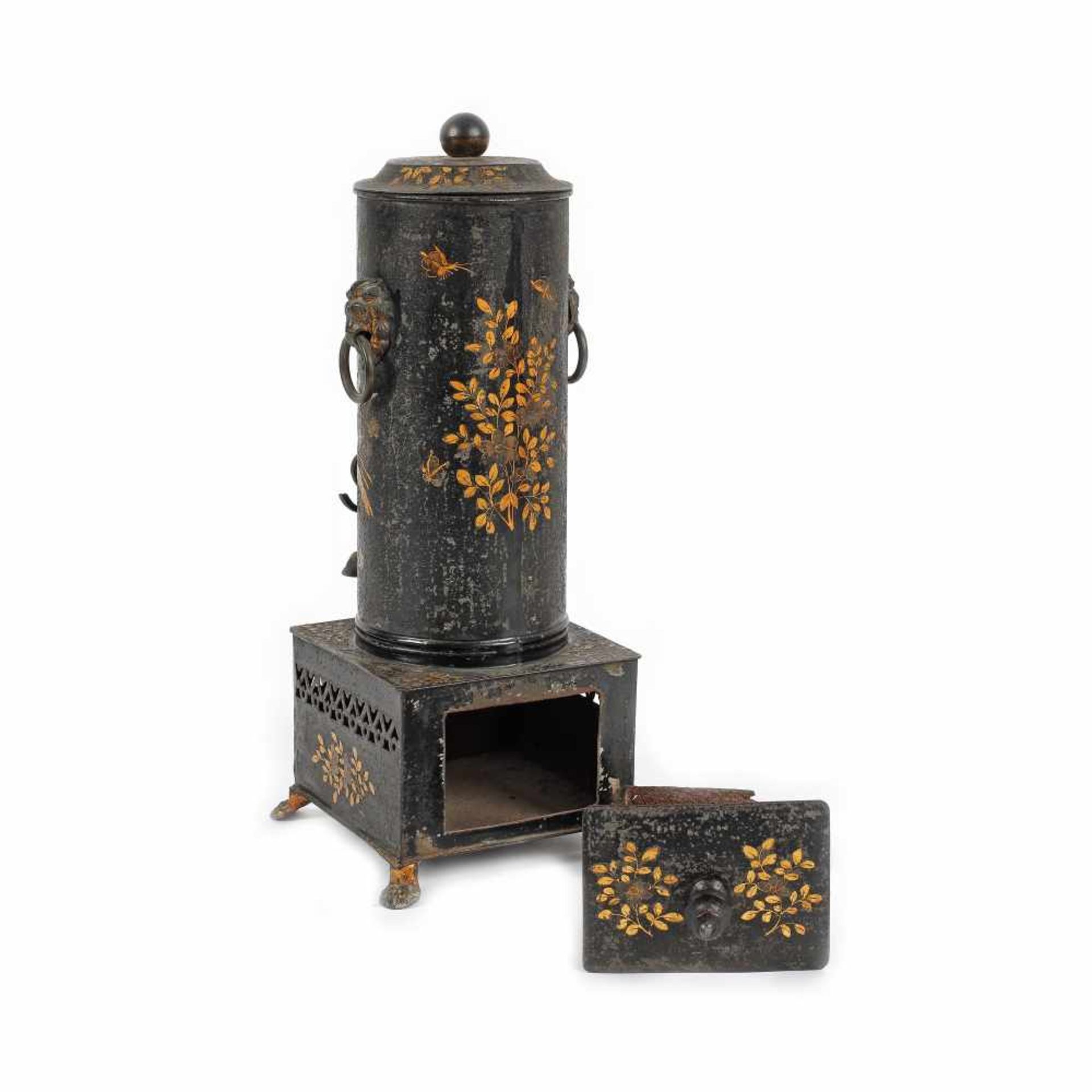 Coffee maker decorated with floral motifs, possibly France, early 20th century - Image 3 of 3