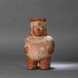 Painted ceramic vessel, illustrating a man, Moche culture, Peru, approx. 1,200 years old, 9th centur