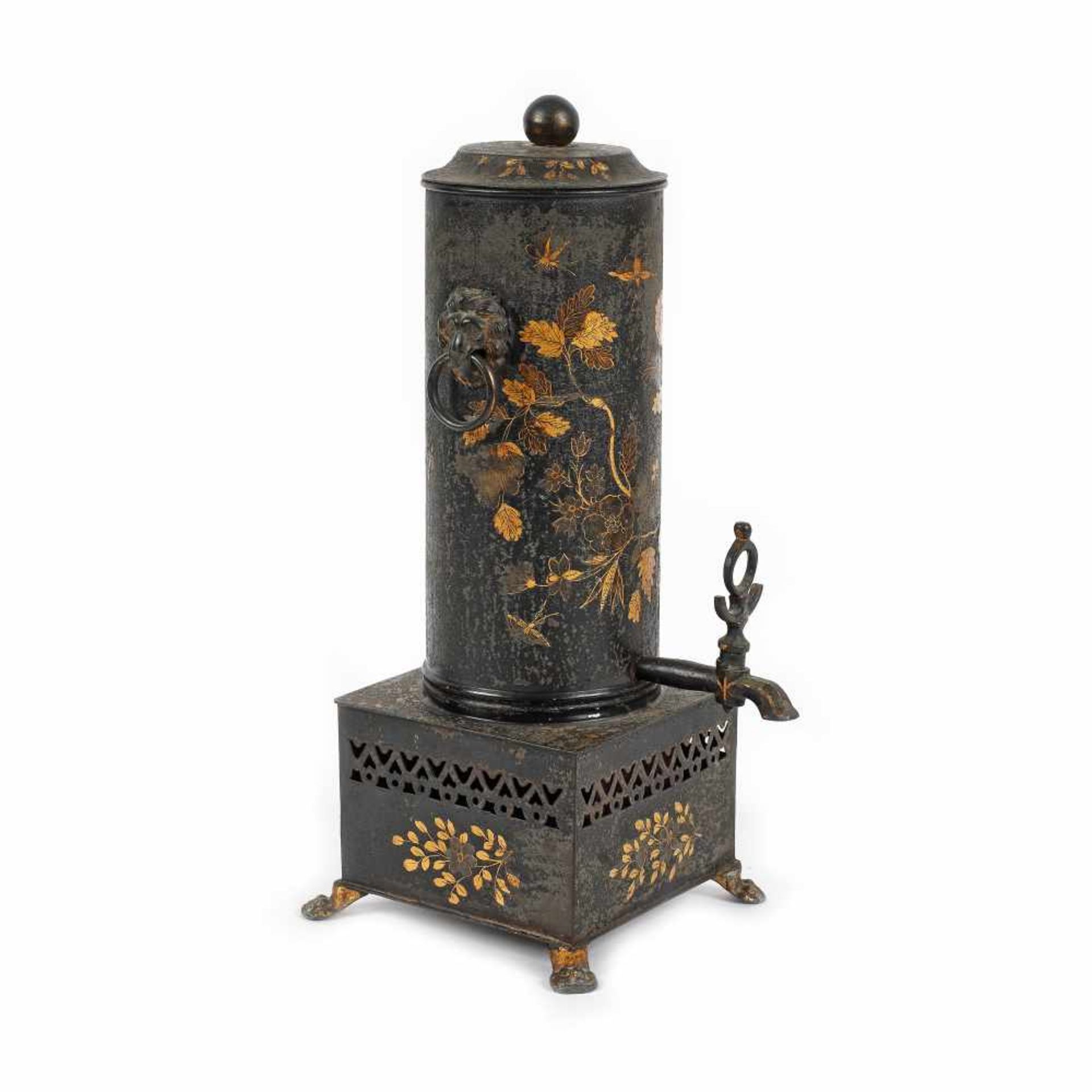 Coffee maker decorated with floral motifs, possibly France, early 20th century - Image 2 of 3