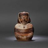 Ceramic vessel, illustrating a male figure, Moche culture, Peru, approx. 1,500 years old, 6th centur