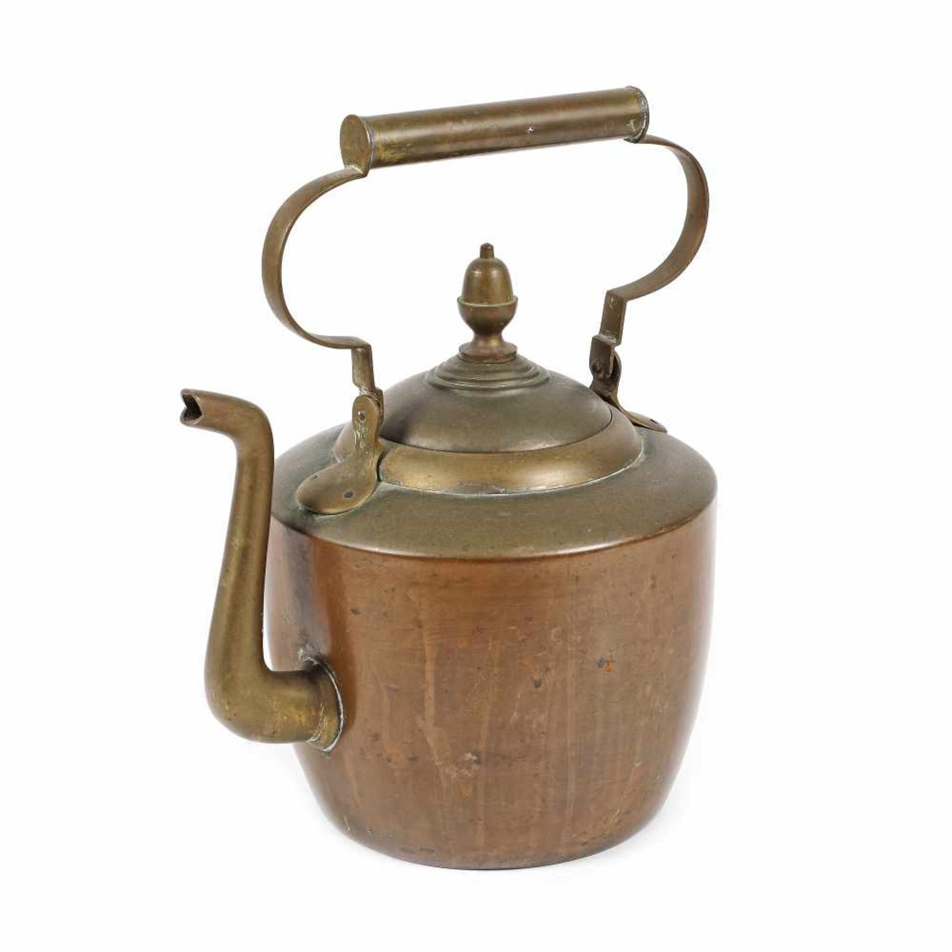 Campaign teapot, brass, early 20th century