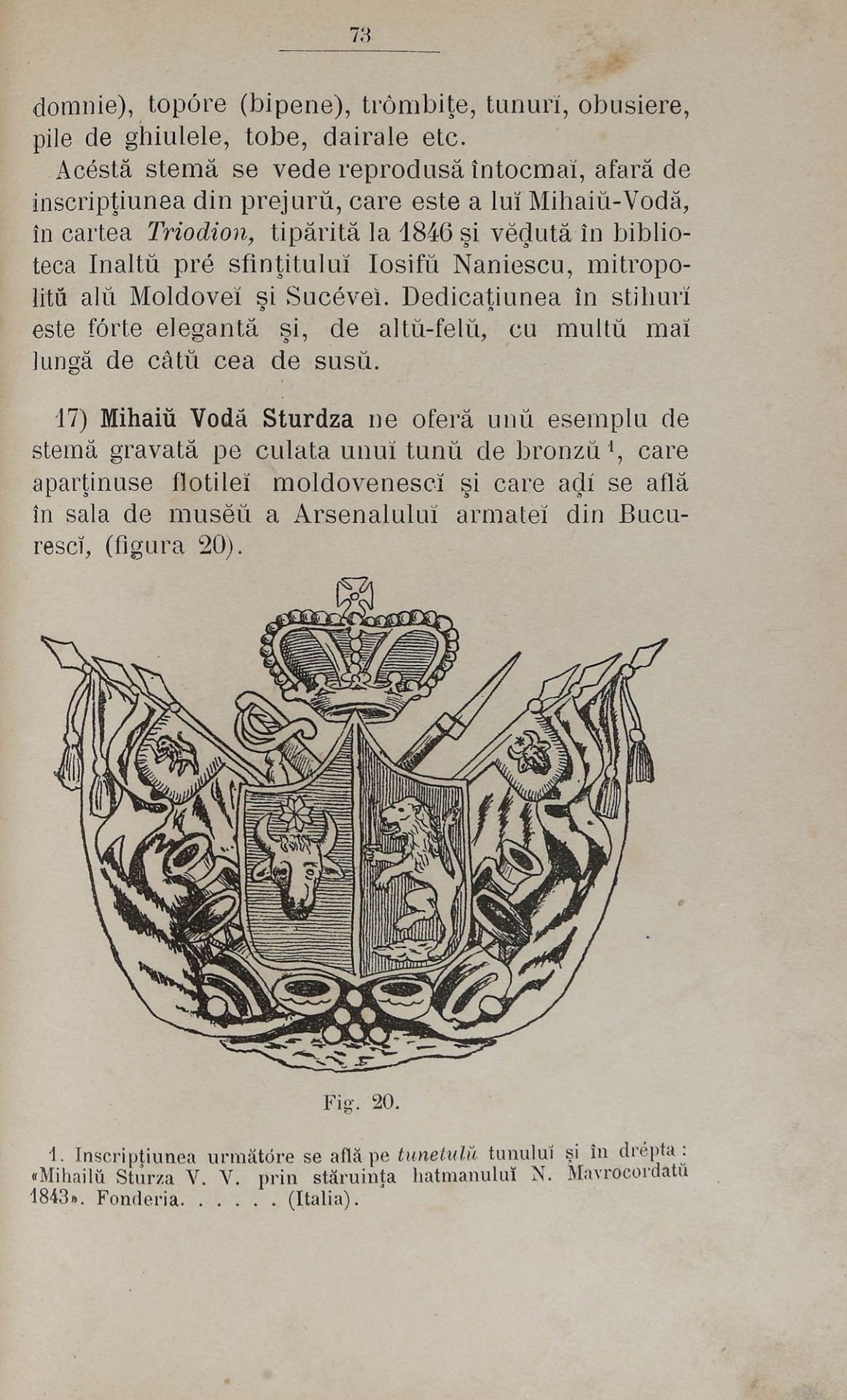 "Stema României" ("Coat of arms of Romania"), by lt.col. Petre Vasiliu-Năsturel, Bucharest, 1892 - Image 5 of 7