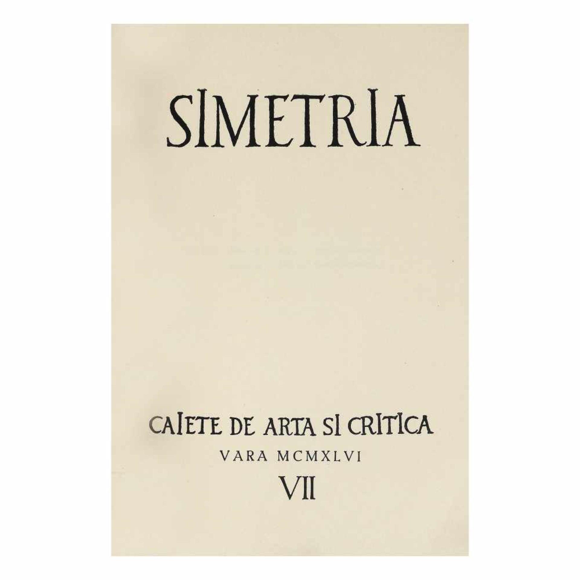 The complete series of the architectural magazine "Simetria", numbers I-VIII, Bucharest, 1939-1947 - Bild 4 aus 7