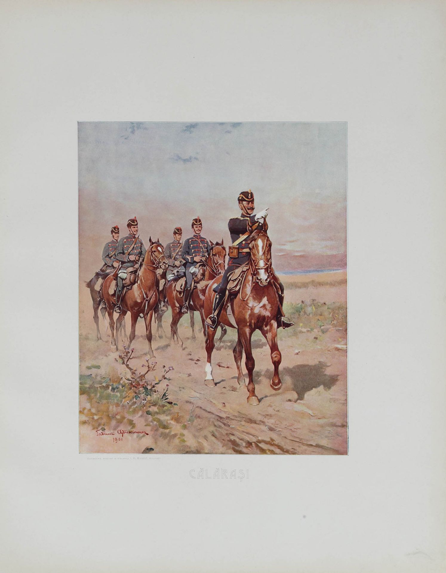 "Armata Română" ("Romanian Army") album, dedicated to King Carol I, with 27 chromolithographs afte - Bild 5 aus 14