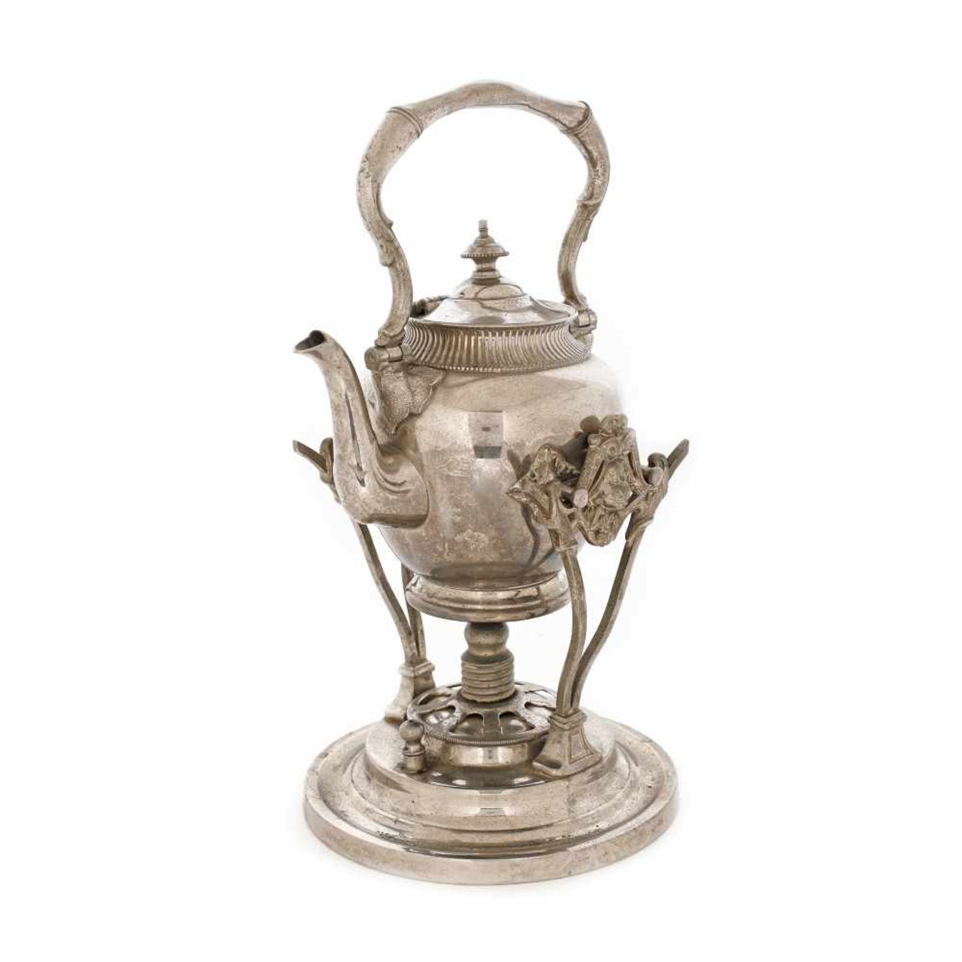 Samovar decorated with plant motifs