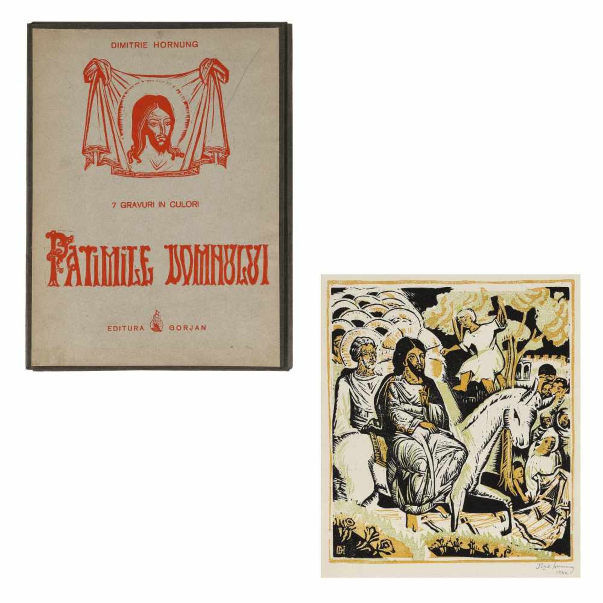 "Patimile Domnului" ("The Passions of the Lord") album, by Dimitrie Hornung, Bucharest, 1942, with s