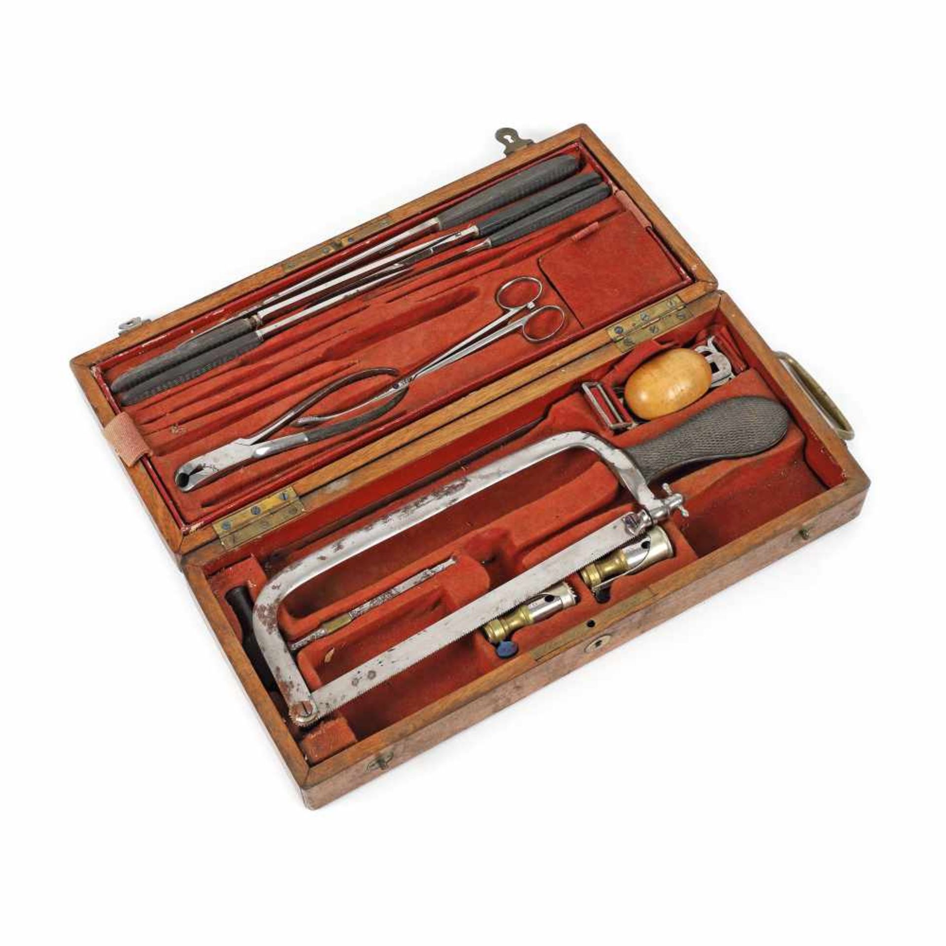 Portable surgery kit, "Charrière" brand, Paris, 19th century, which Dr. Raul Dona used in the First