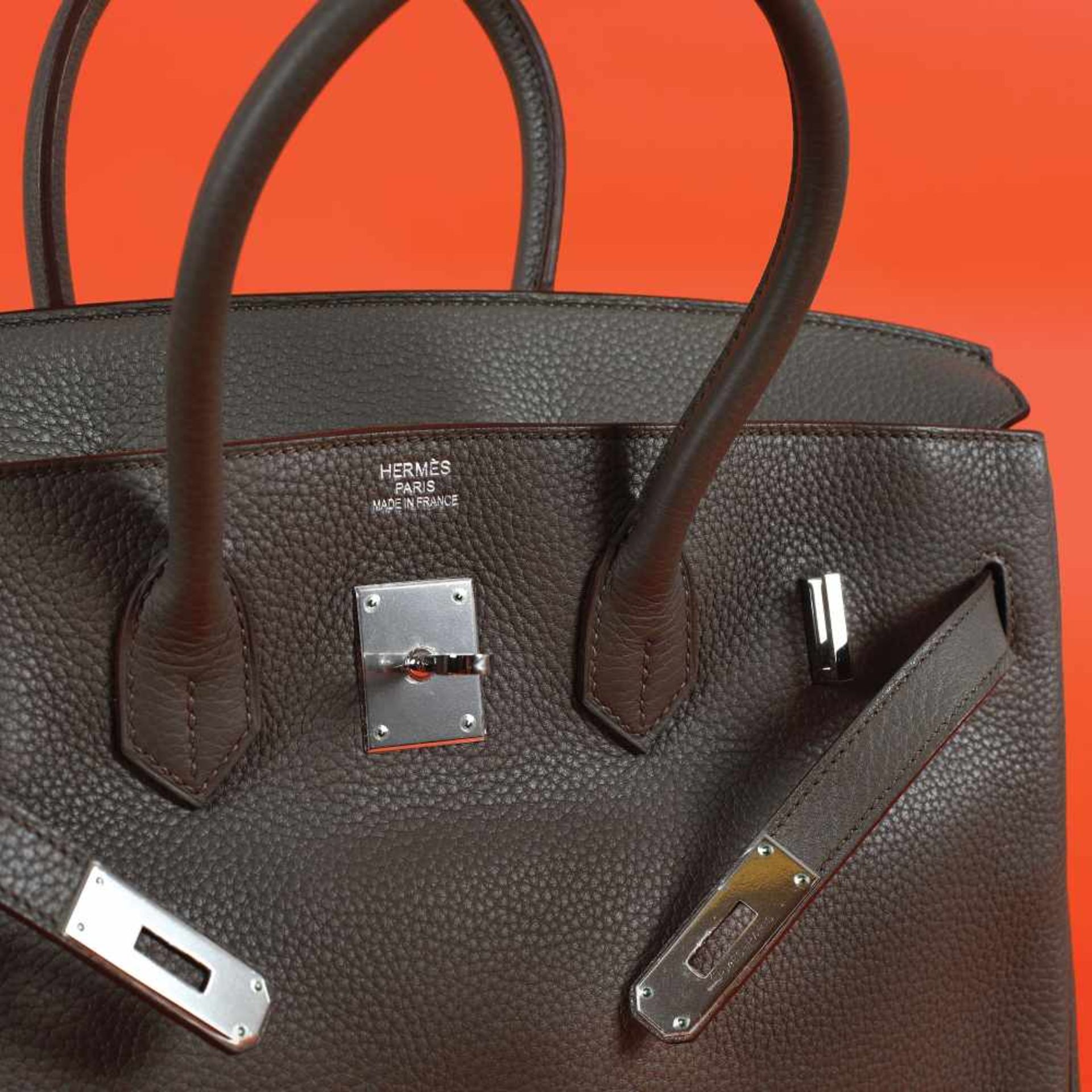 "Birkin 35" - Hermès bag, Clemence leather, colour Etain, for women, accompanied by original box - Bild 6 aus 8