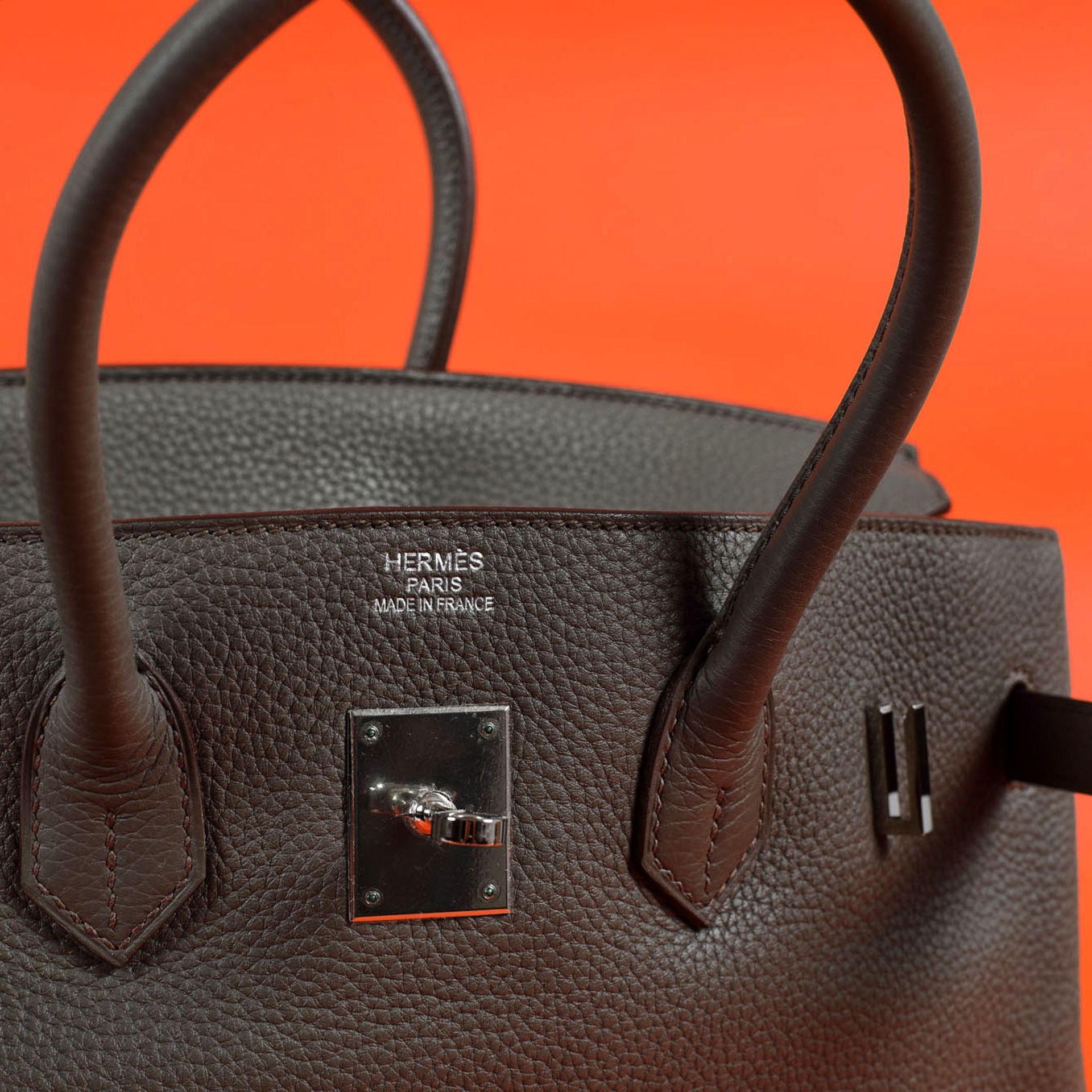 "Birkin 35" - Hermès bag, Clemence leather, colour Etain, for women, accompanied by original box - Image 8 of 8