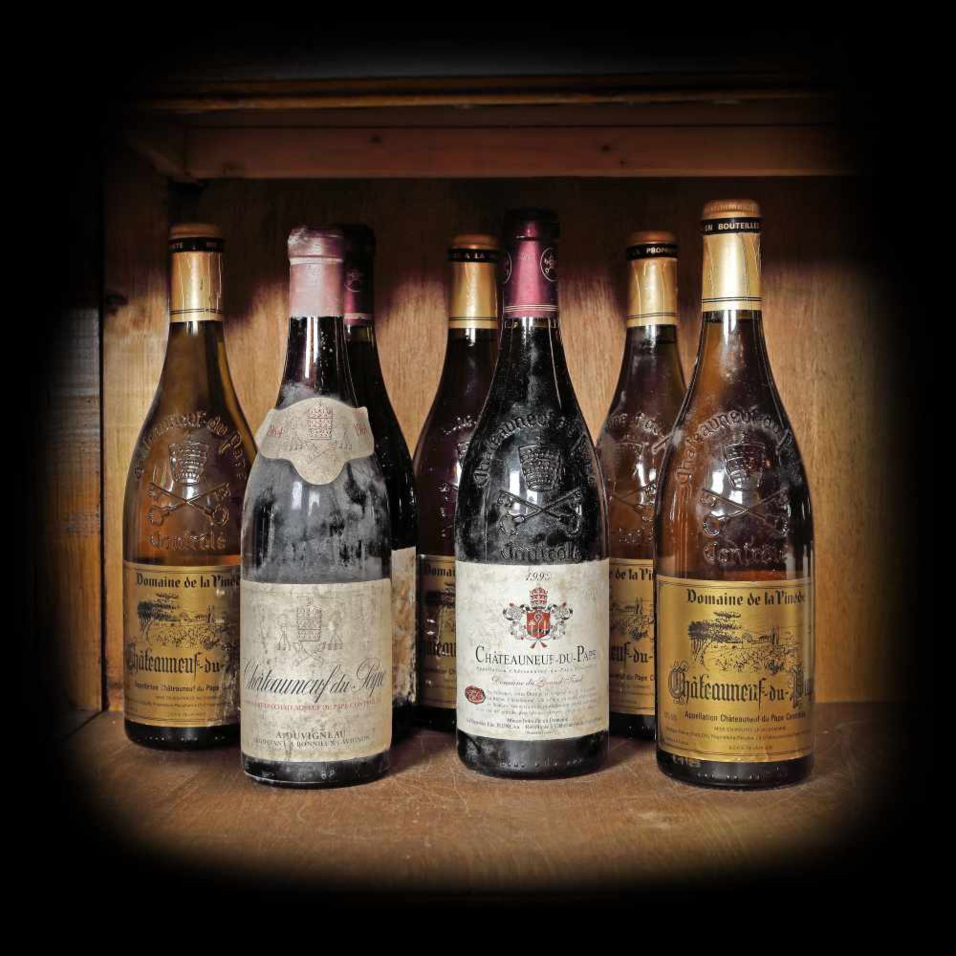 Châteauneuf du Pape, wine selection, 1964/1998/2000, 7b x 0.75l