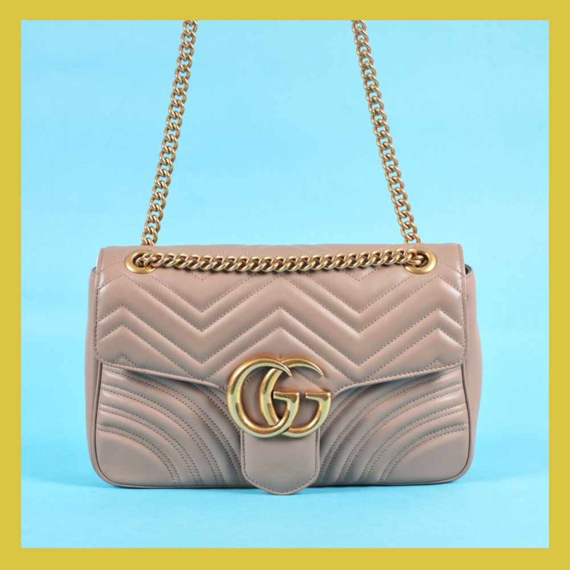 "Marmont Dusty Pink" - Gucci bag, quilted leather, for women