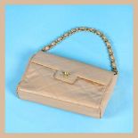 Chanel vintage bag, leather, beige, for women