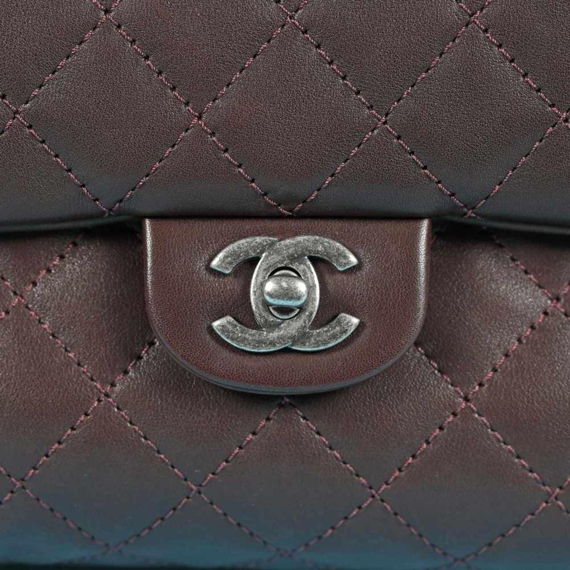 Chanel Vintage 90's backpack, partially quilted leather, brown, accompanied by authenticity card and - Bild 2 aus 6