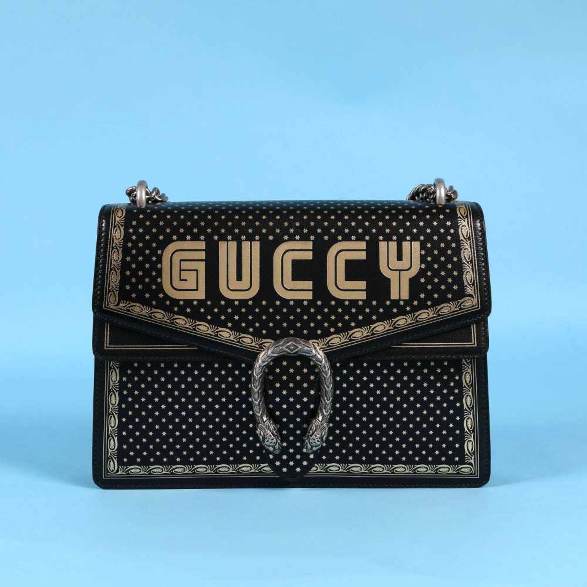 "Dionysus" - Gucci bag, leather, black, decorated with stellar motifs, accompanied by user manual an - Bild 3 aus 9