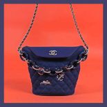 "Paris Hamburg Bucket Bag" - Chanel bag, nautical themed accessories, for women, accompanied by auth