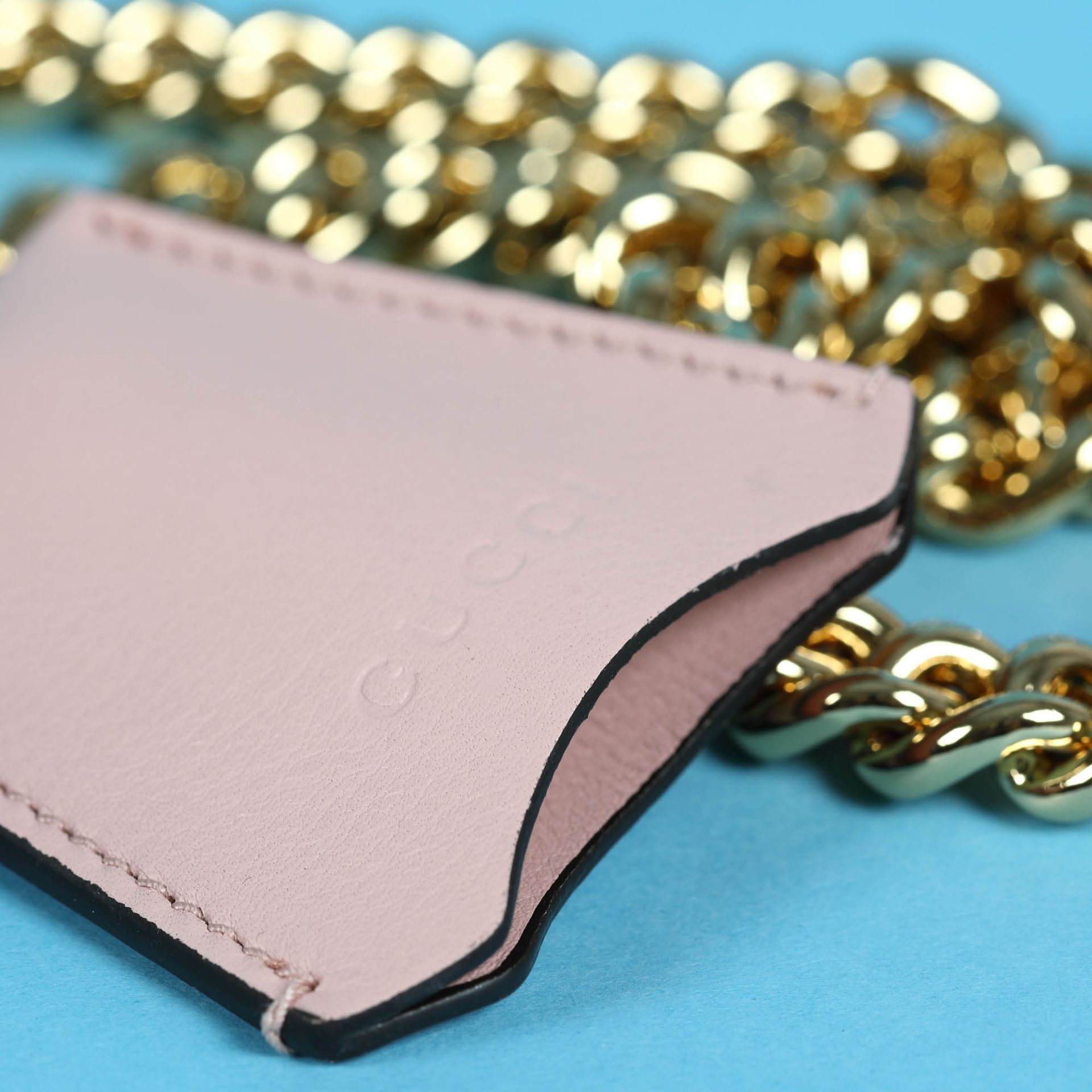 "Padlock" - Gucci bag, leather, pale pink, with applications embroidered in star shapes, for women - Image 4 of 12