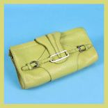 "Tulita" - Jimmy Choo clutch, leather, colour Lime, for women
