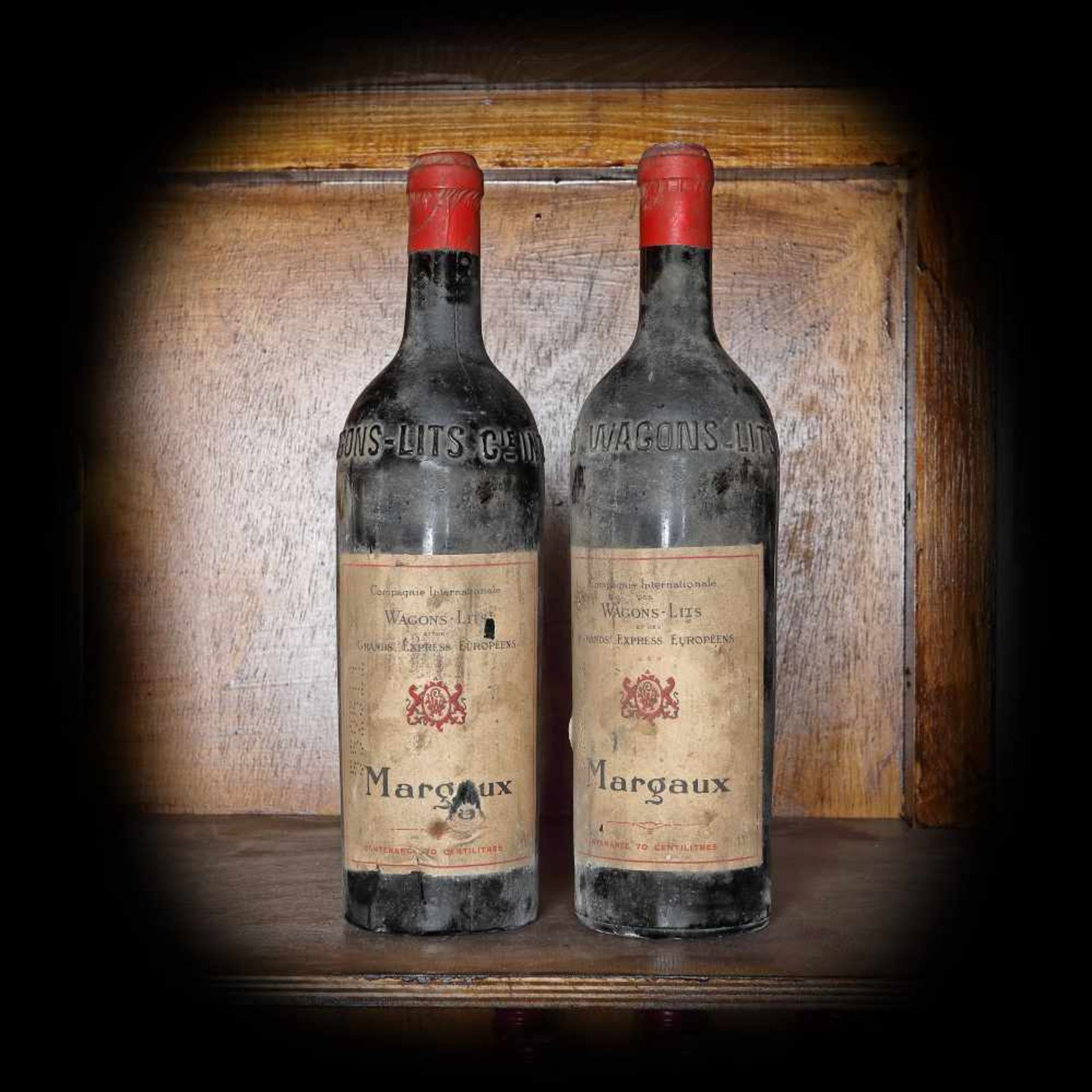 Wine from the menu of the famous transcontinental Orient Express train, Margaux, 1955, 2b x 0.75l