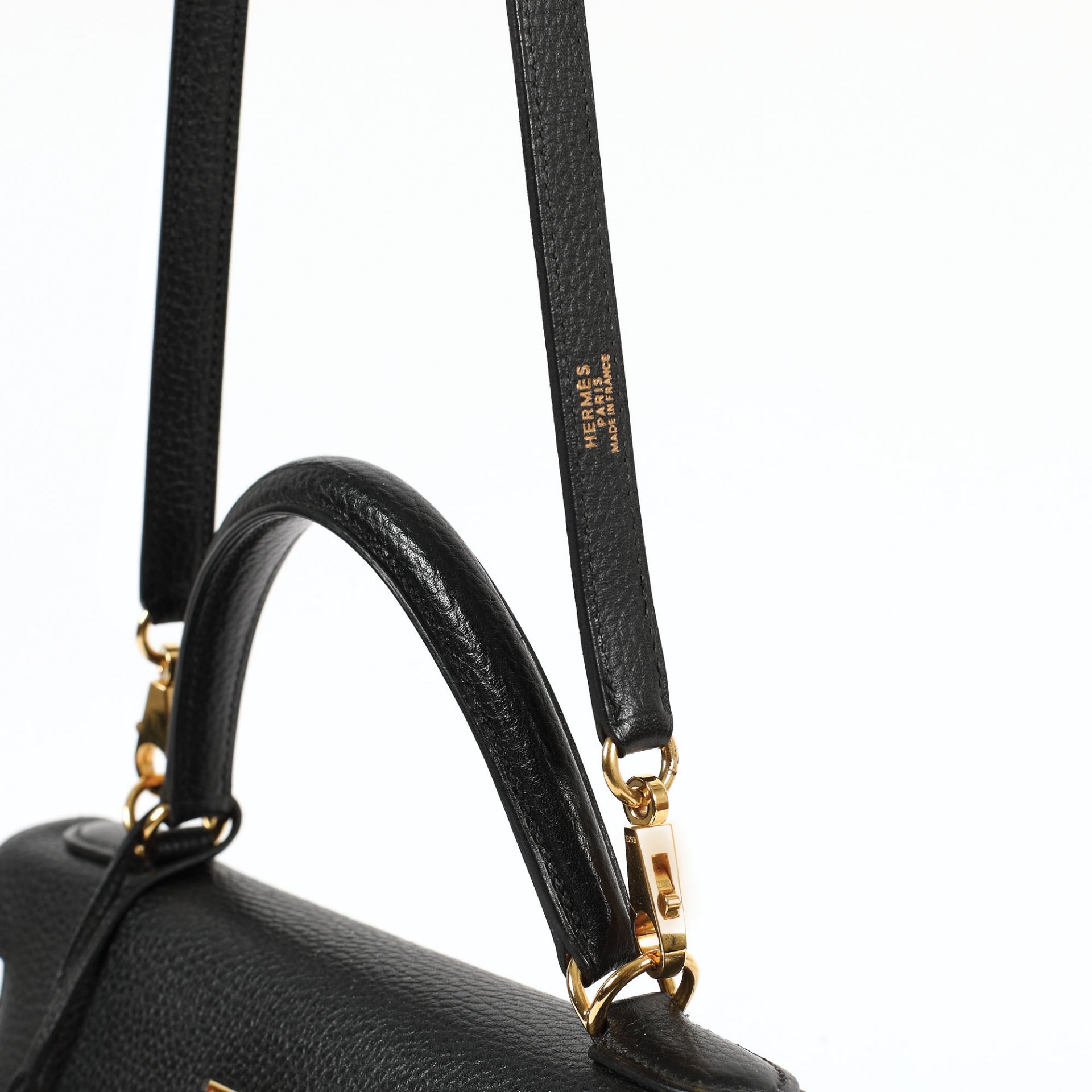 "Kelly 32 Sellier" - Hermès bag, Togo leather, colour Black Ardennes, for women - Bild 4 aus 8