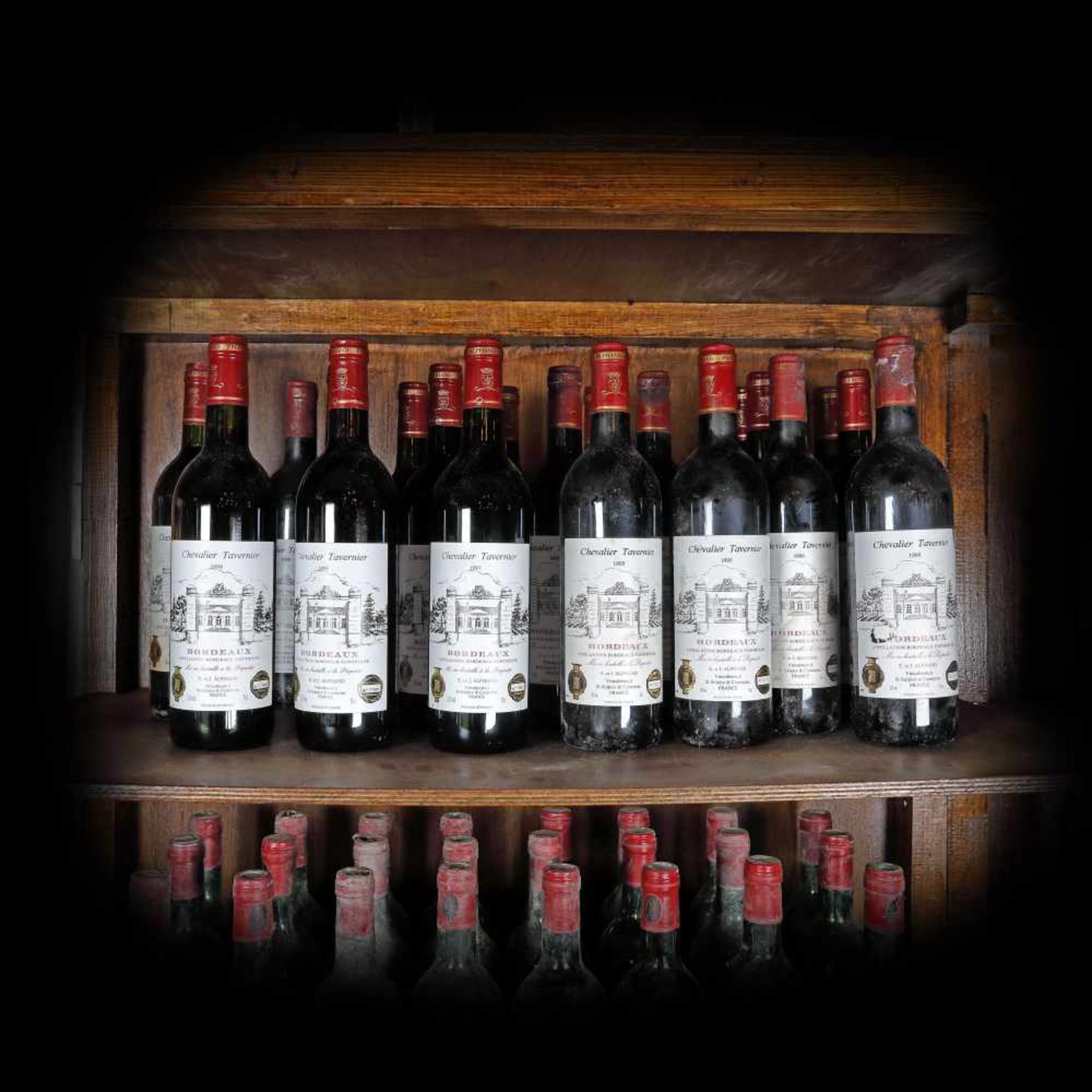 Wine lot Chevalier Tavernier, Bordeaux, red, 1992-1997, 20b x 0.75l