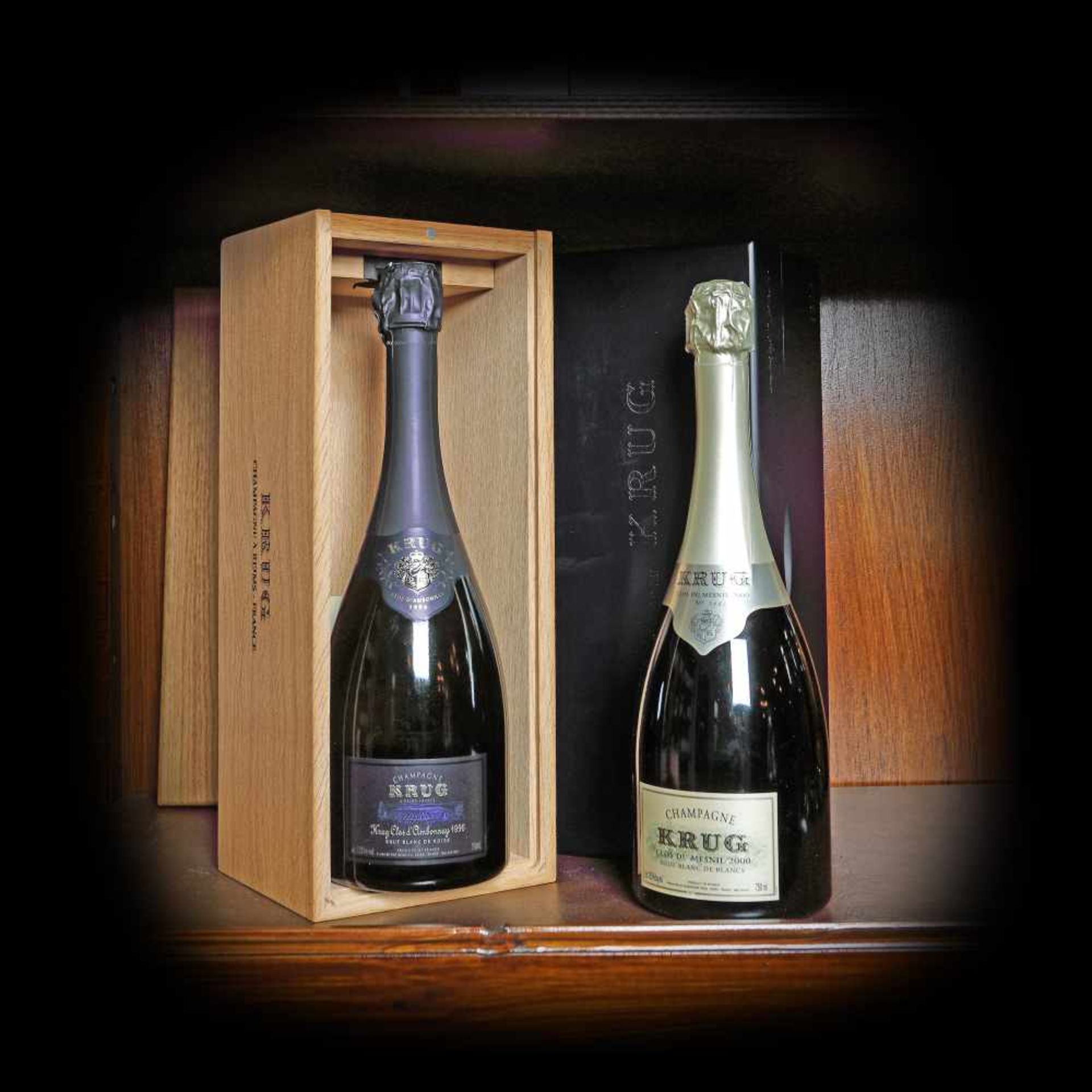 Krug - Clos D'Ambonnay and Clos du Mesnil, Champagne lot, 1996/2000, 2b x 0.75l