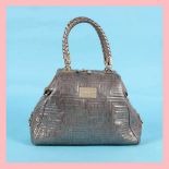 Gianni Versace Couture bag, python leather, with greca quilted decoration, metallic colour, for wome
