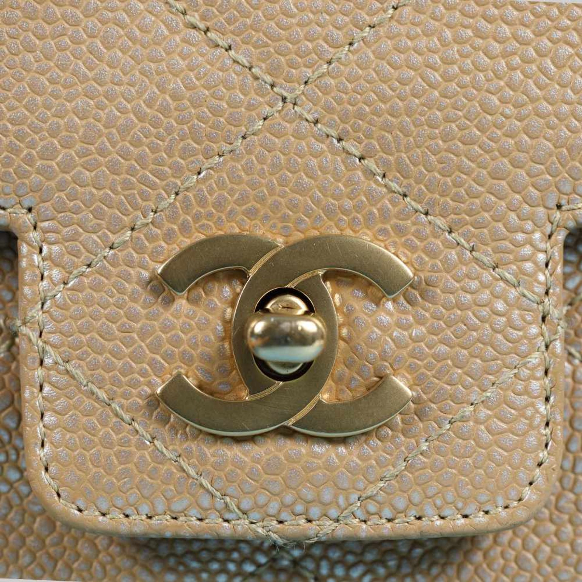 Chanel vintage bag, leather, beige, for women - Bild 7 aus 8