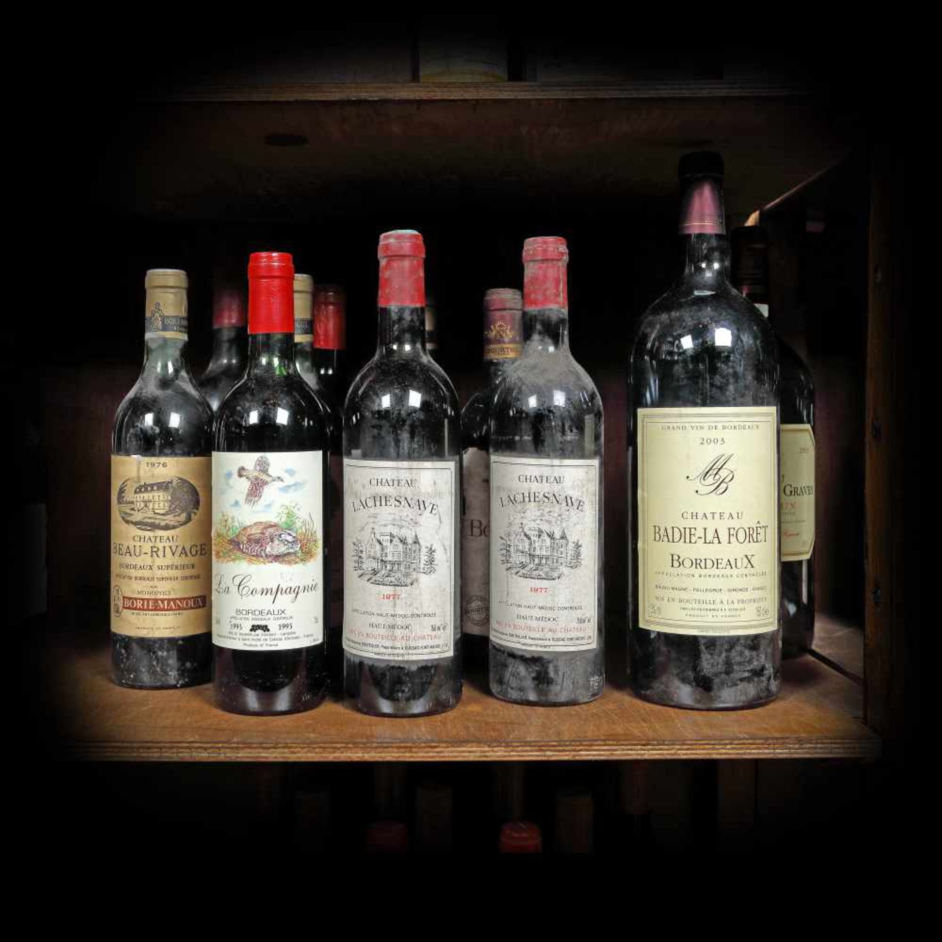 Bordeaux wine selection, 1975/1976/1977/1985/1993/2003, 11b x 0.75l, 2b x 1.5l