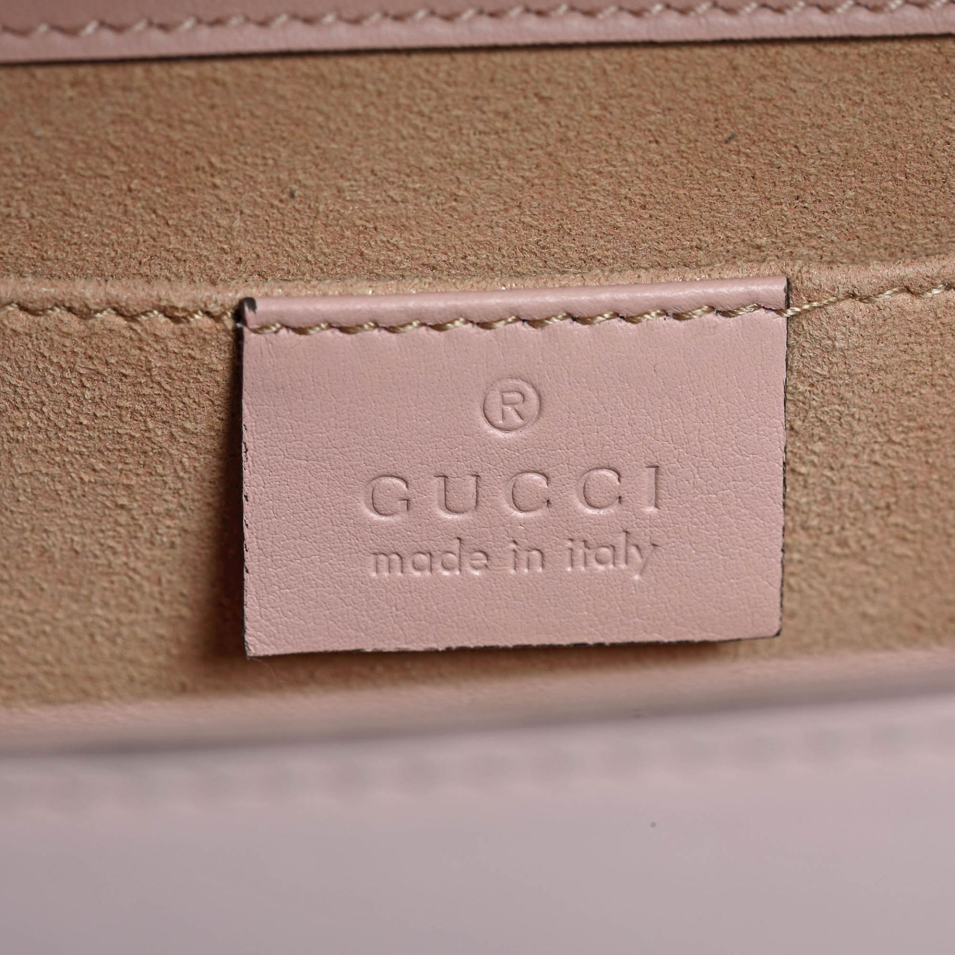 "Padlock" - Gucci bag, leather, pale pink, with applications embroidered in star shapes, for women - Image 3 of 12