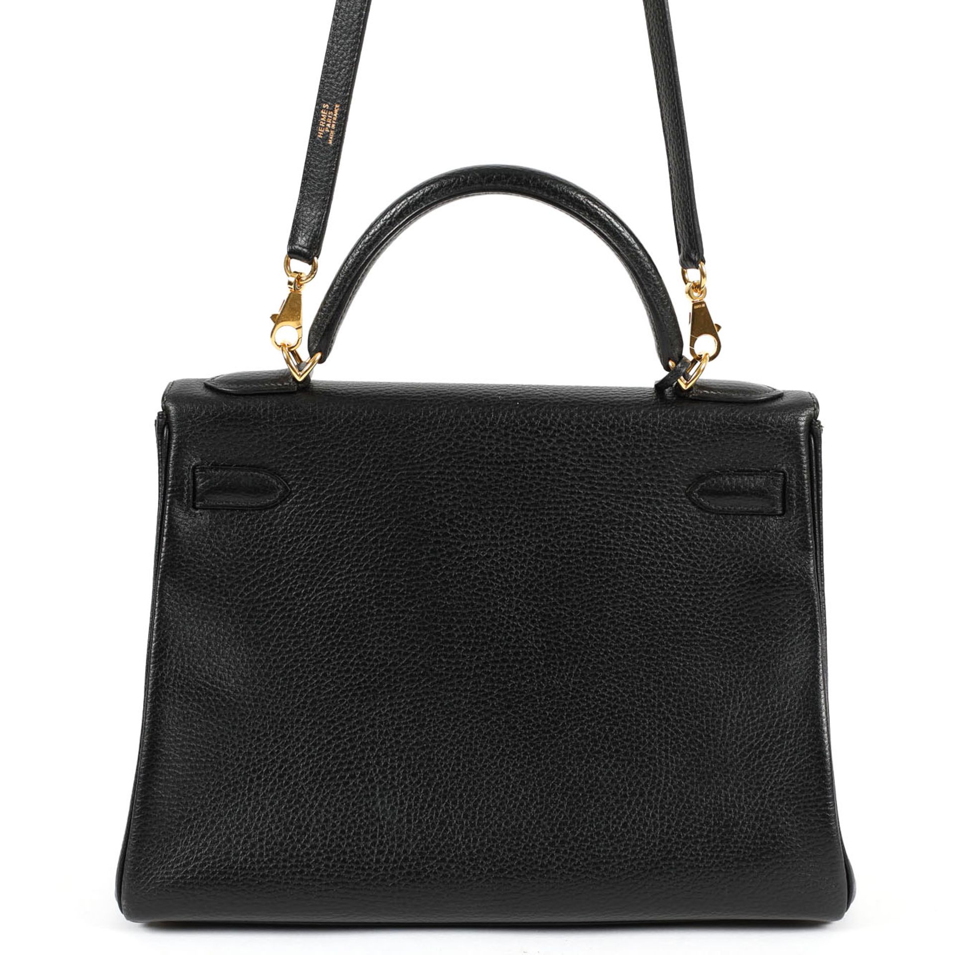 "Kelly 32 Sellier" - Hermès bag, Togo leather, colour Black Ardennes, for women - Bild 6 aus 8