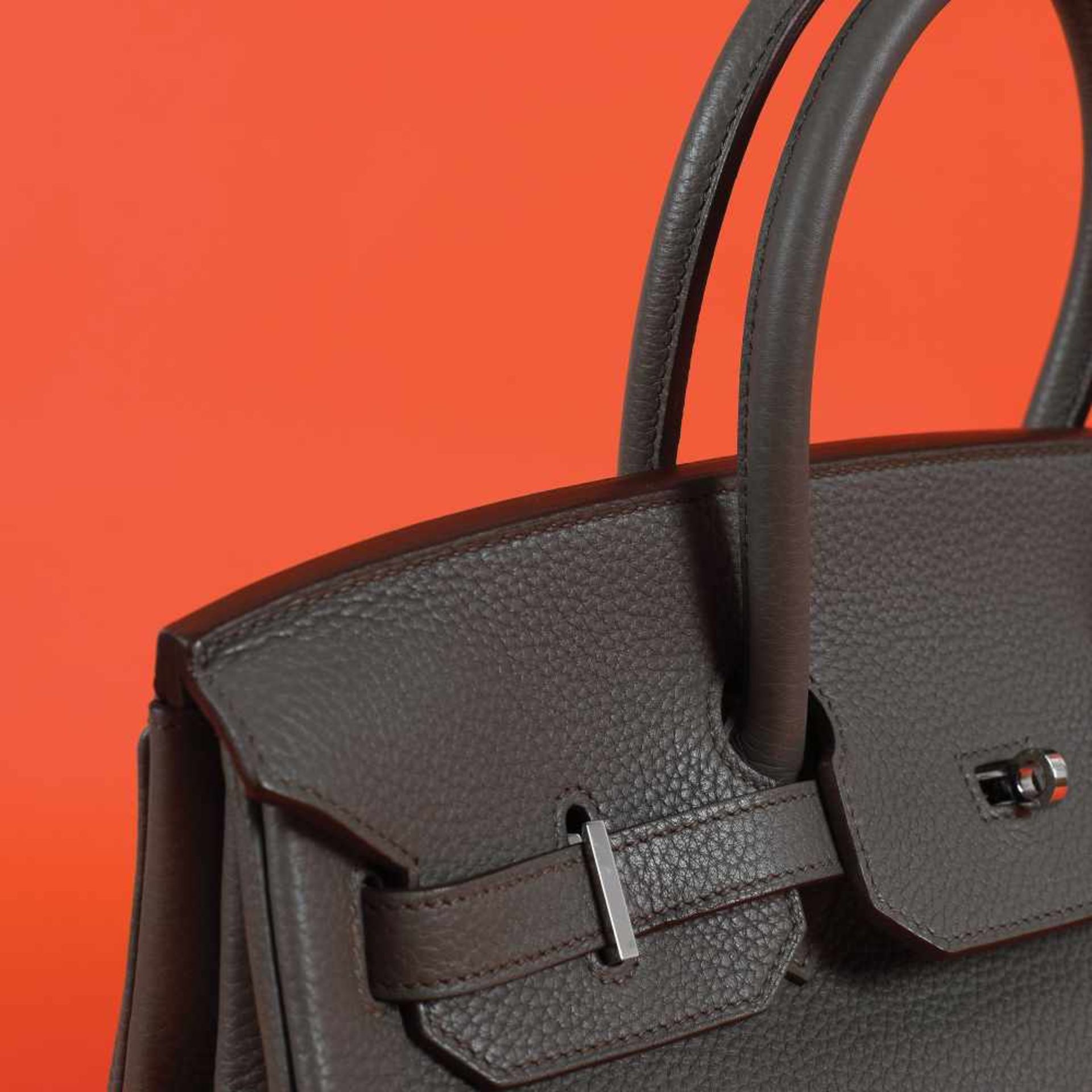 "Birkin 35" - Hermès bag, Clemence leather, colour Etain, for women, accompanied by original box - Bild 5 aus 8