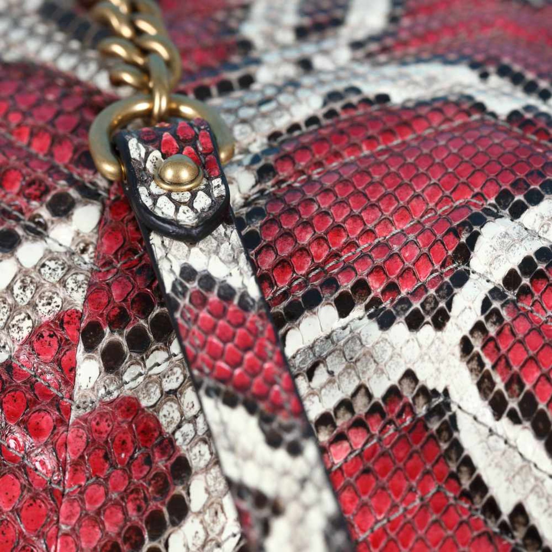 "Marmont Tote" - Gucci bag, python leather, for women, accompanied by the original cover - Bild 7 aus 8